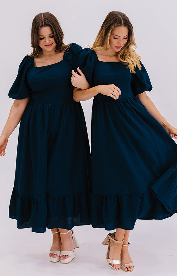 Josie Prussian Blue Dress - DM Exclusive - Maternity Friendly - FINAL SALE - FINAL FEW