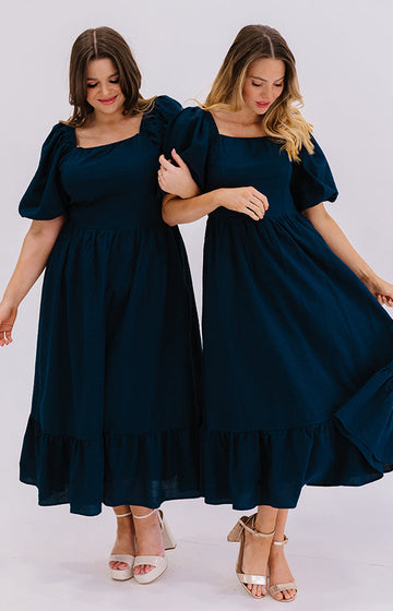 Josie Prussian Blue Dress - DM Exclusive - Maternity Friendly - FINAL SALE - FINAL FEW