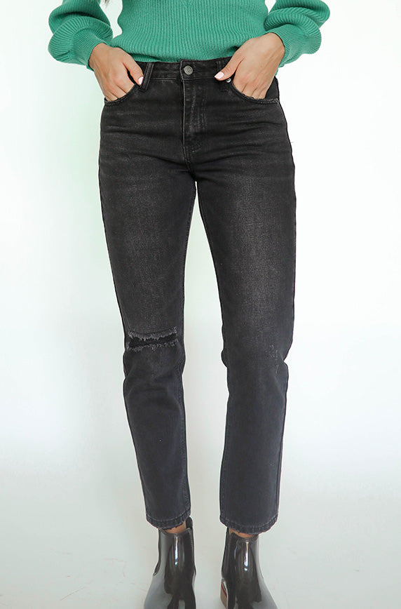Front Row Black Boyfriend Jeans - FINAL SALE