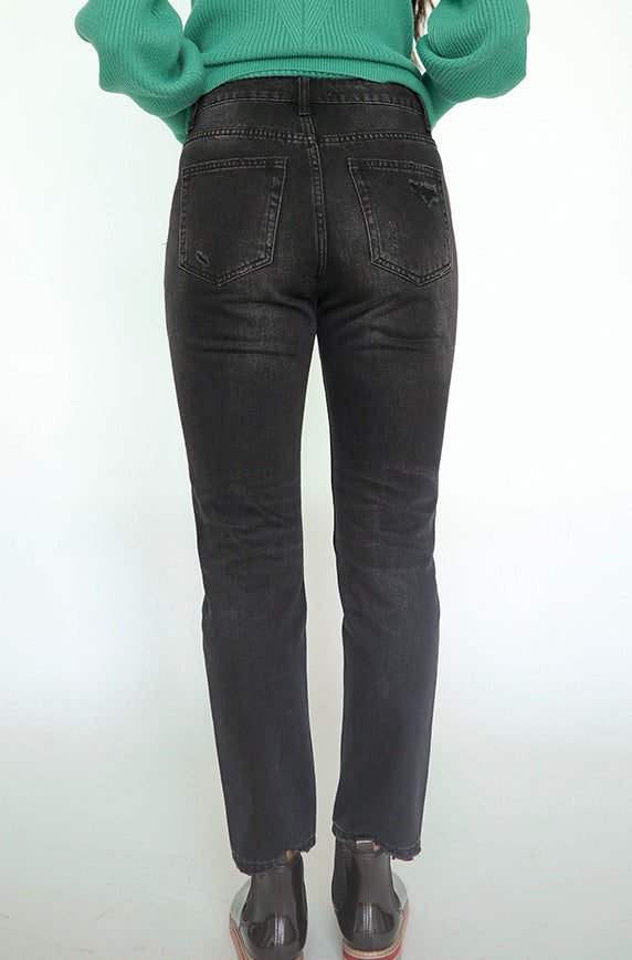 Front Row Black Boyfriend Jeans - FINAL SALE