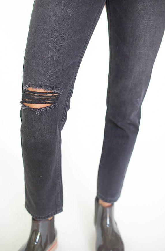 Front Row Black Boyfriend Jeans - FINAL SALE