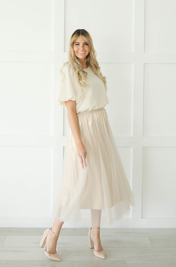 Queen For A Day Gold Tulle Skirt - DM Exclusive - Restocked