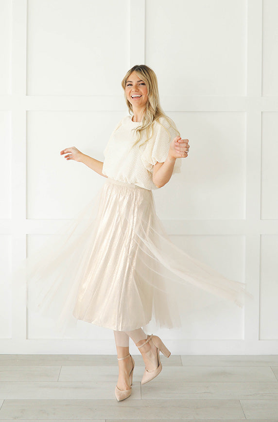 Queen For A Day Gold Tulle Skirt - DM Exclusive - Restocked