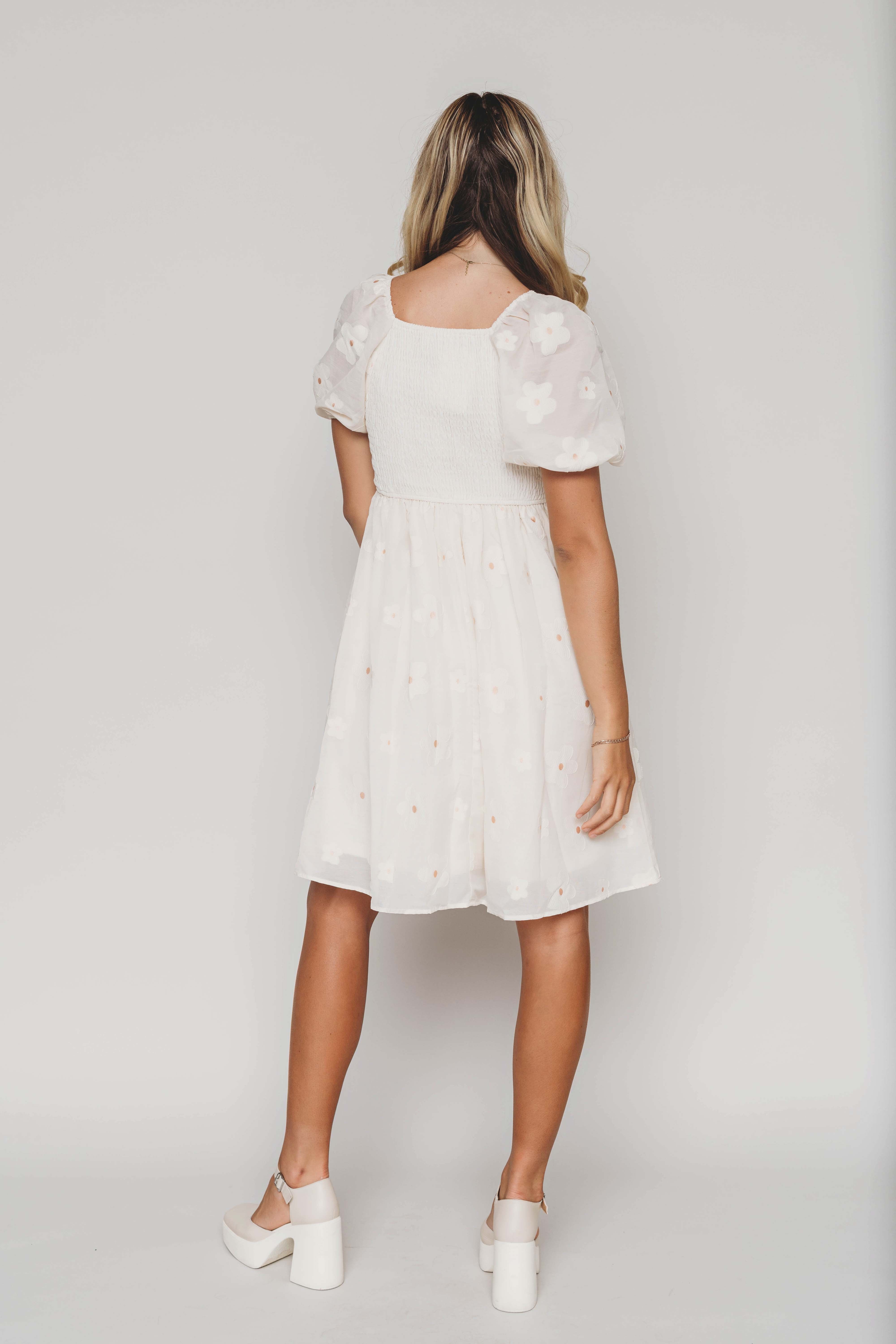 Rylee Cream Floral Midi dress - Maternity Friendly