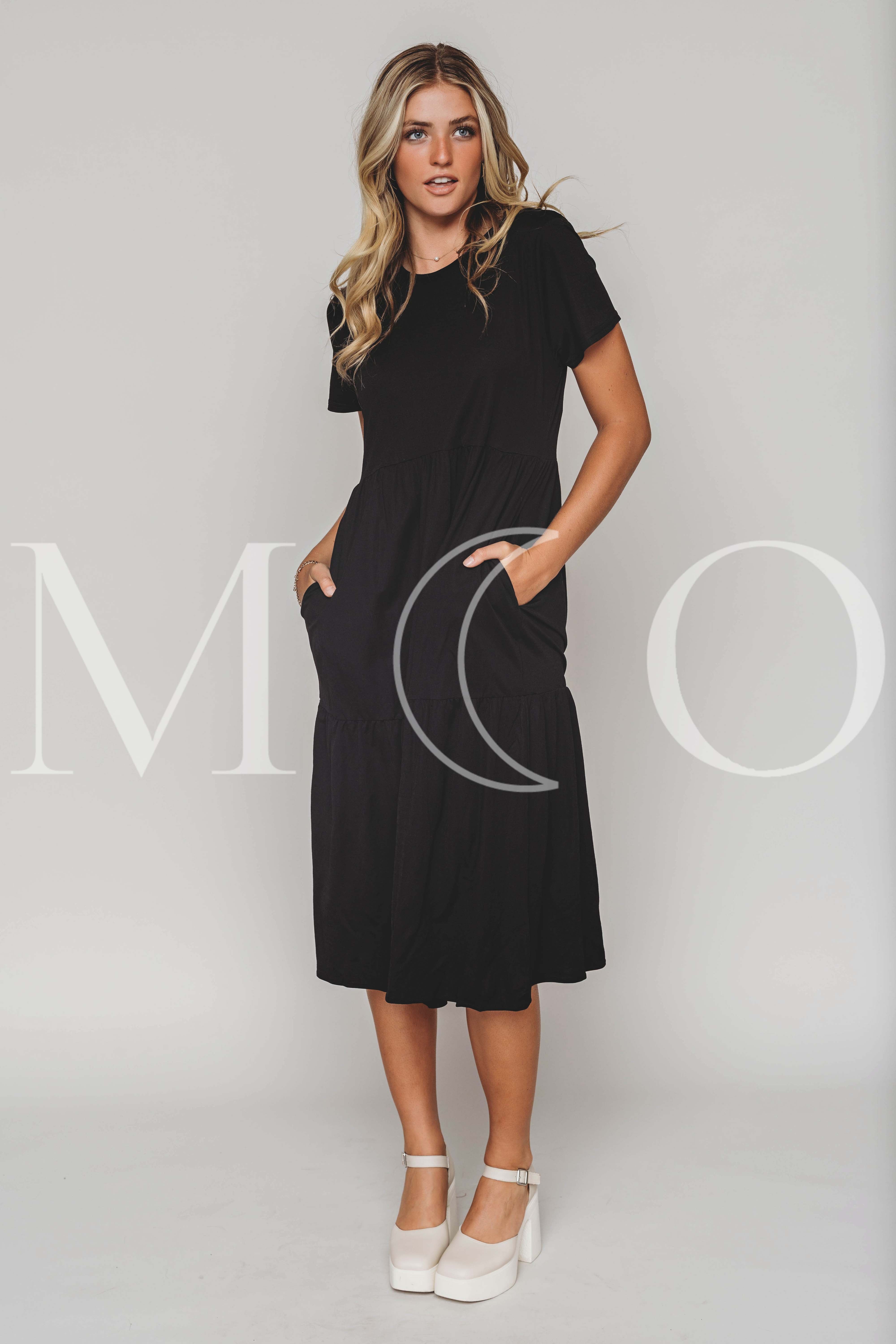 Kelsey Black Dress - MCO - Maternity Friendly