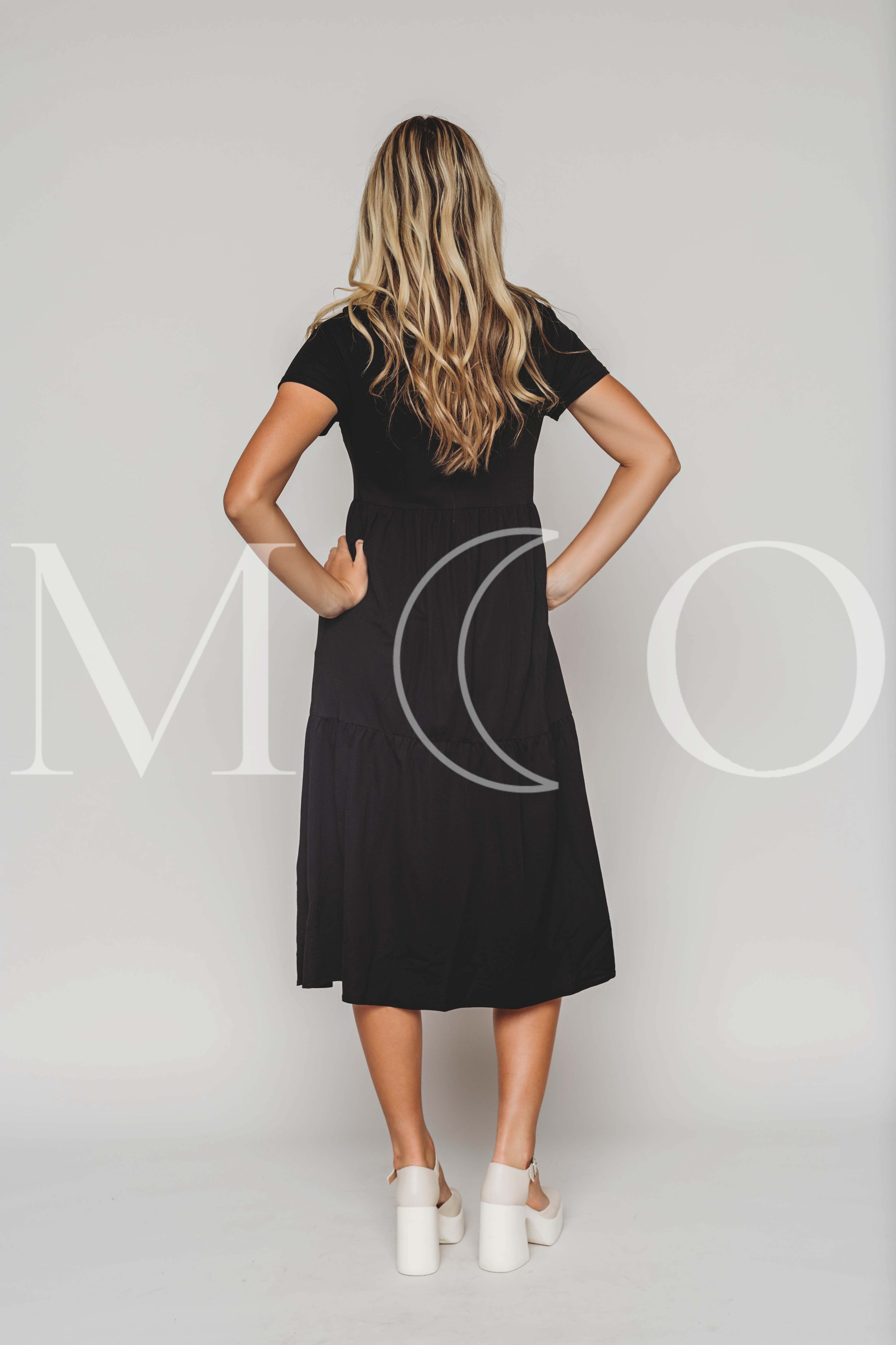 Kelsey Black Dress - MCO - Maternity Friendly