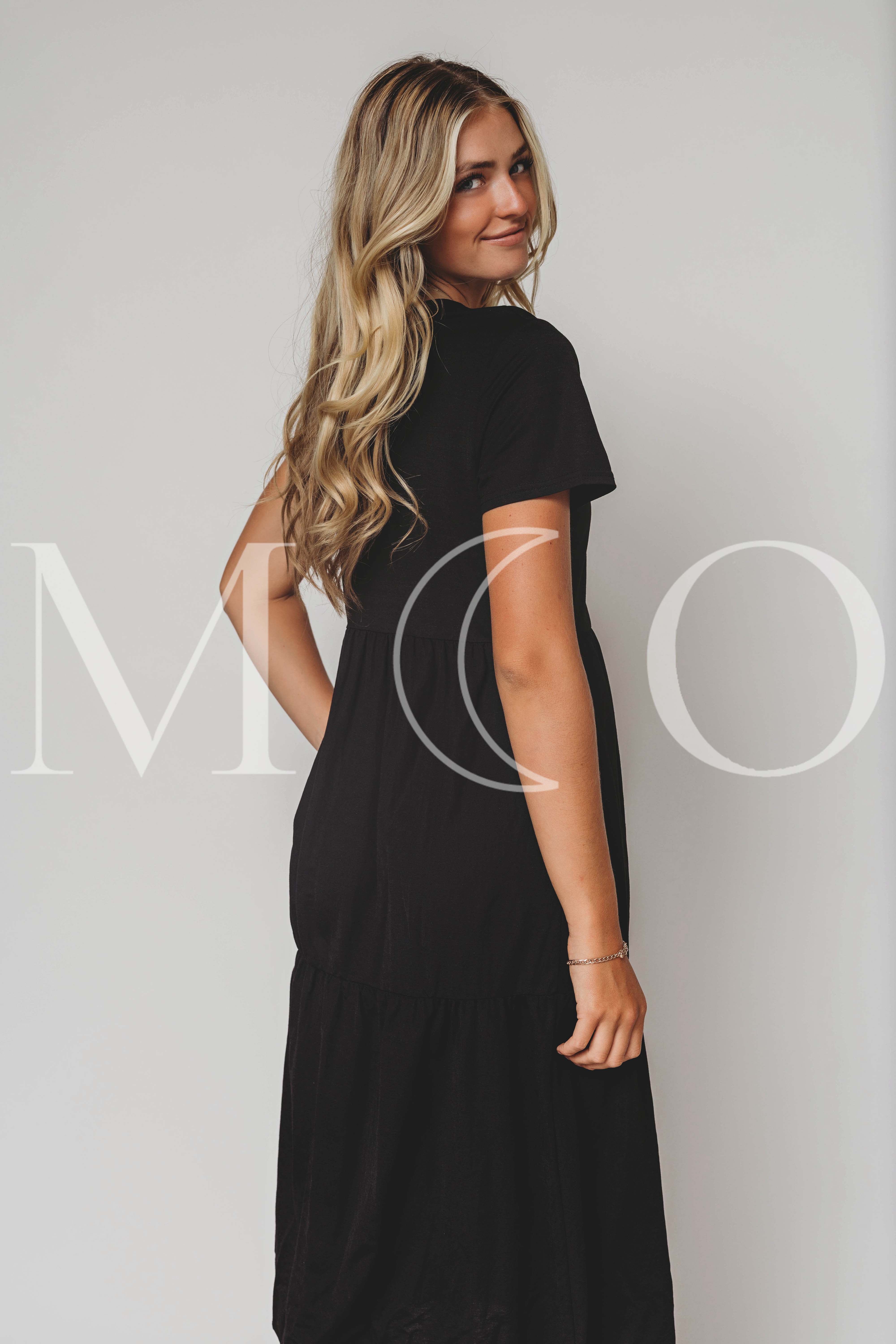 Kelsey Black Dress - MCO - Maternity Friendly
