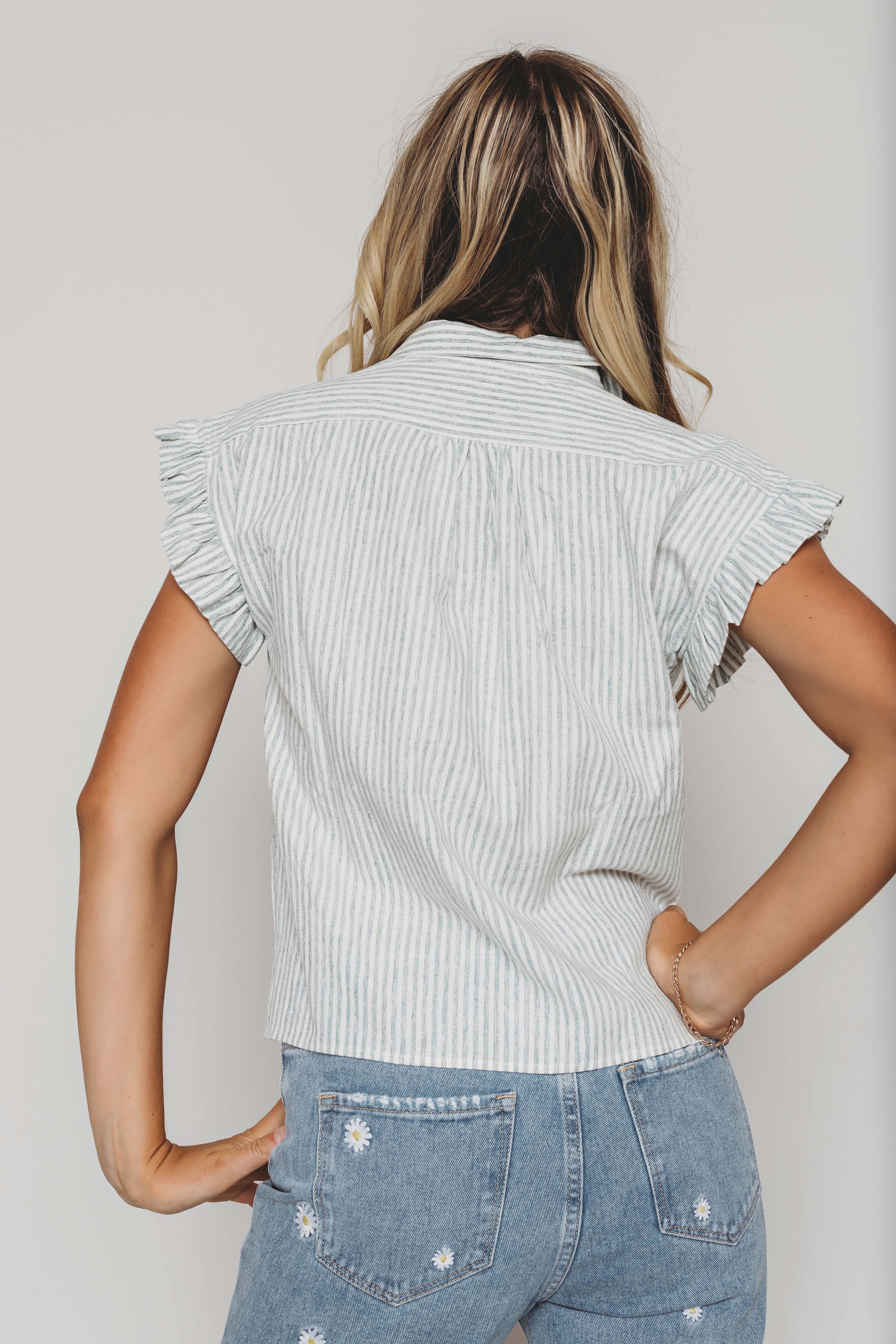 Sunny Day Green Stripe Top