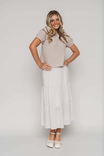 Mayden Cream Gingham Skirt