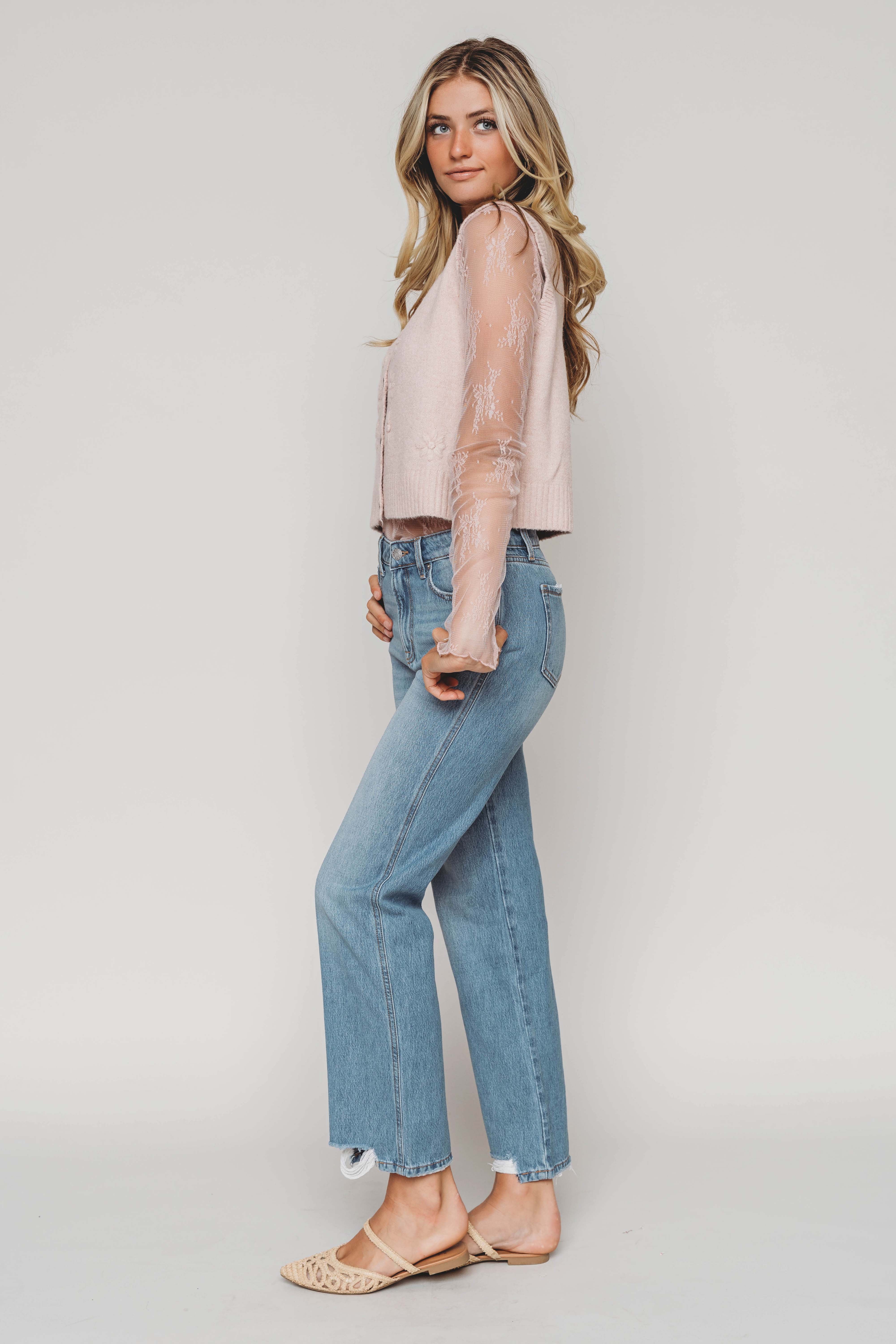 Lacey Blush Lace Top