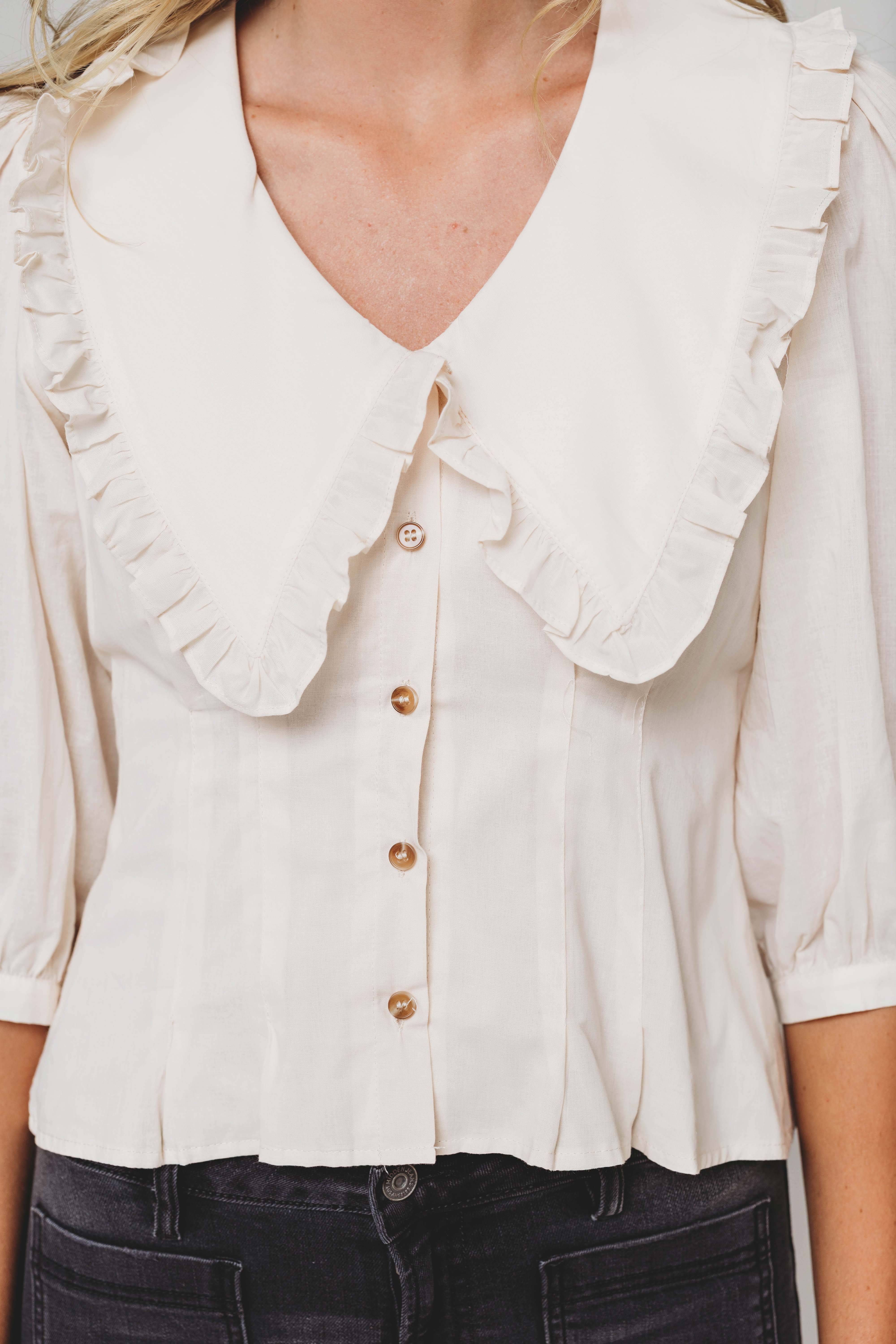 Matilda Cream Peter Pan Blouse