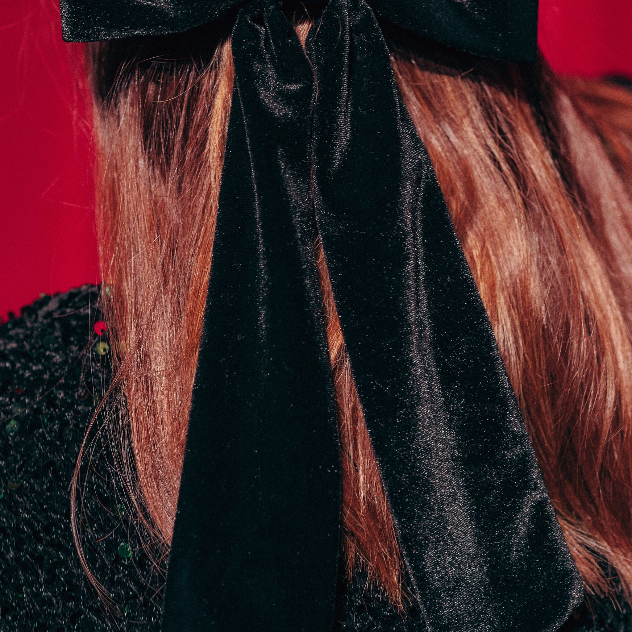 Black Velvet Hair Bow - FINAL SALE