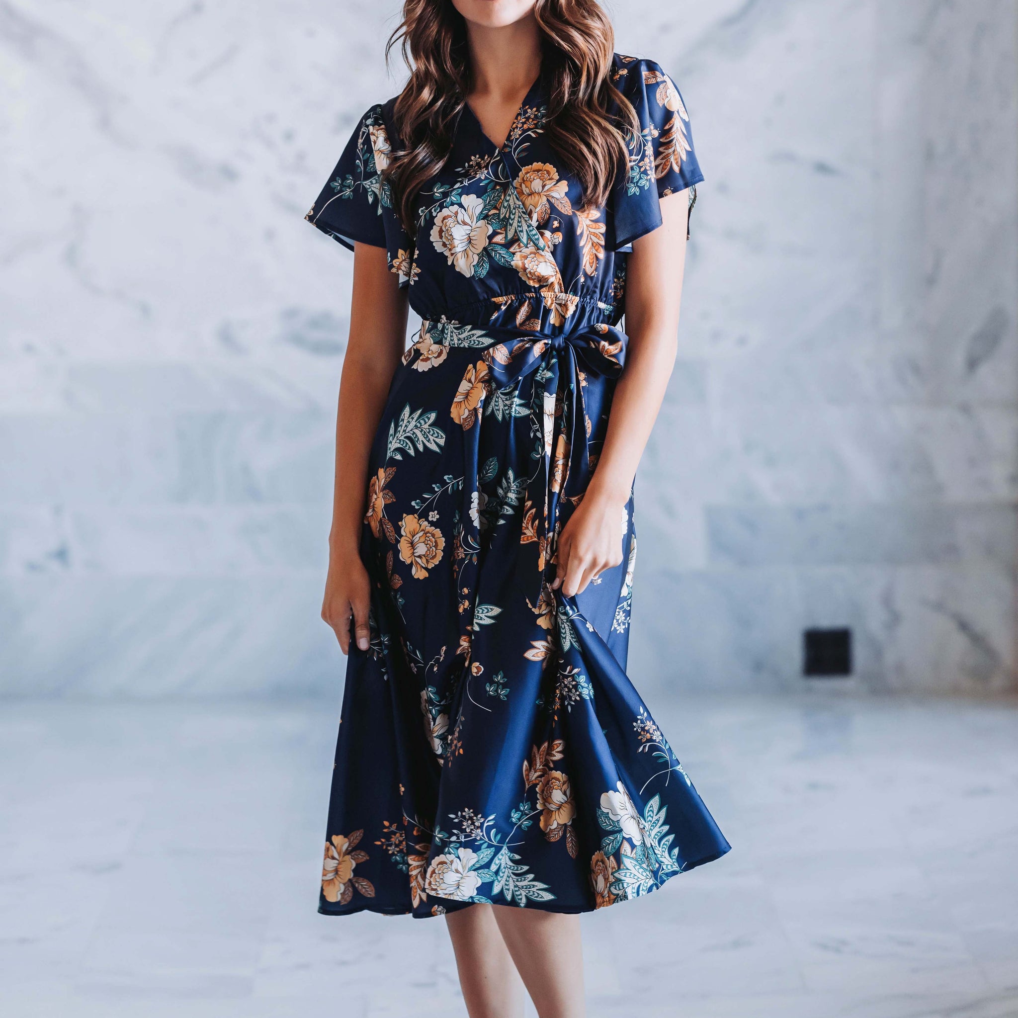 Magnolia Navy Floral Dress - DM Exclusive - Nursing Friendly - FINAL SALE