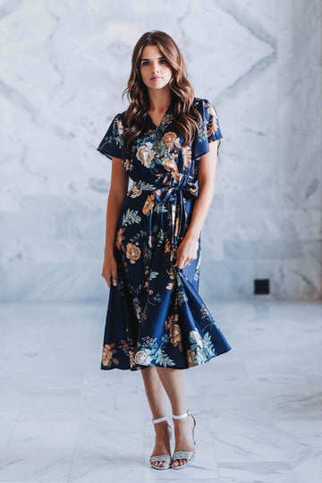 Magnolia Navy Floral Dress - DM Exclusive - Nursing Friendly - FINAL SALE