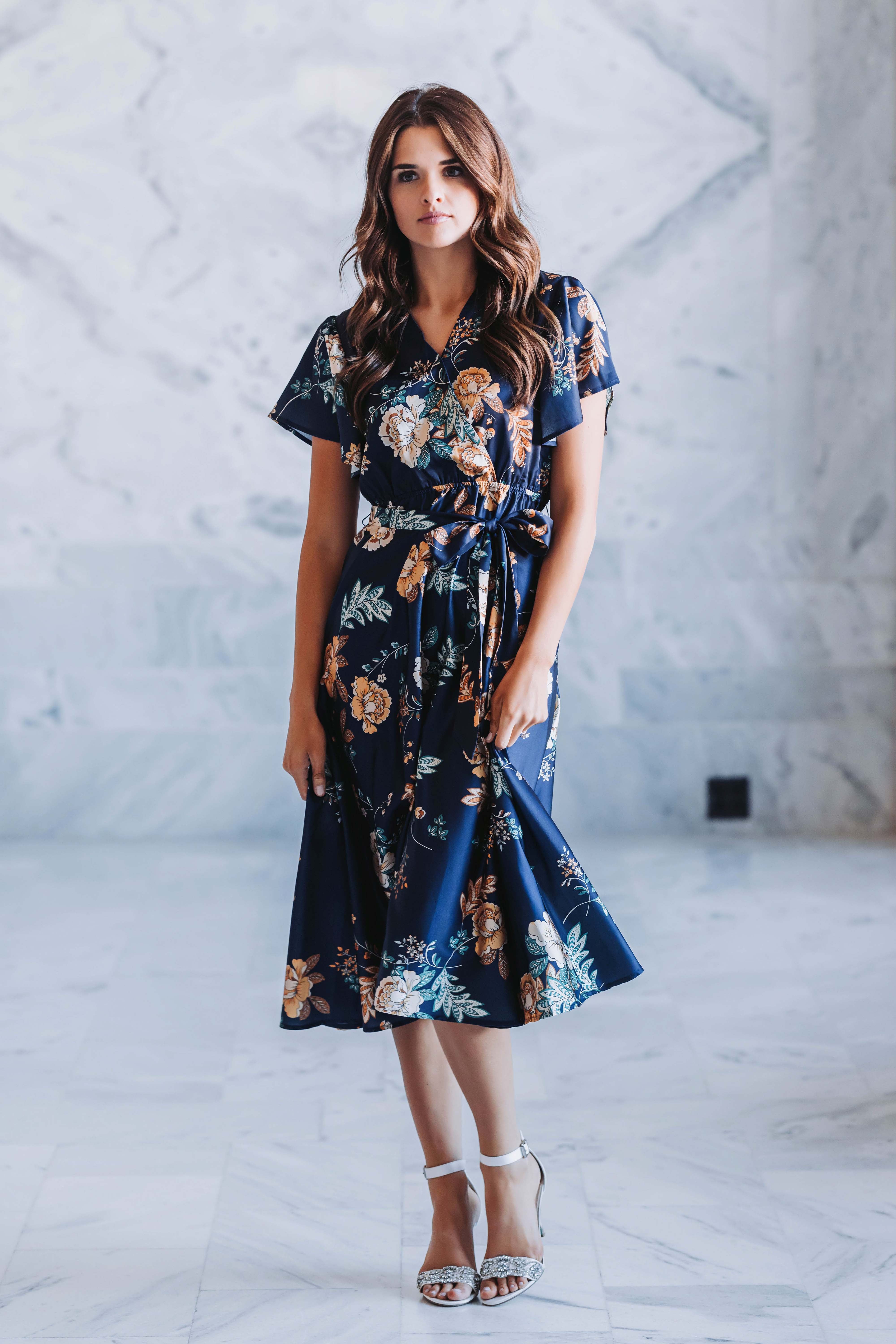 Magnolia Navy Floral Dress - DM Exclusive - Nursing Friendly - FINAL SALE