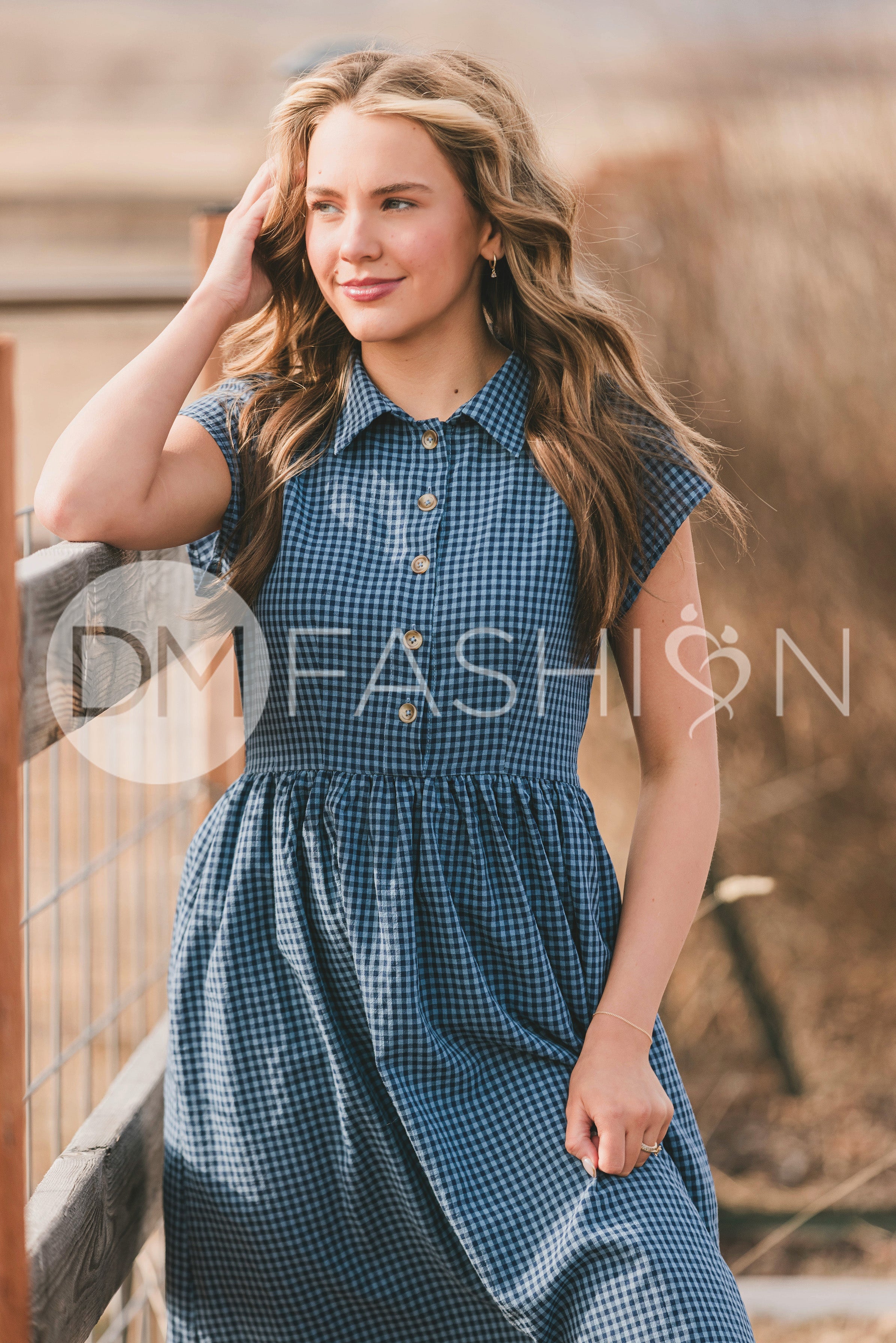 Sabrina Blue Dress - MCO - Nursing Friendly