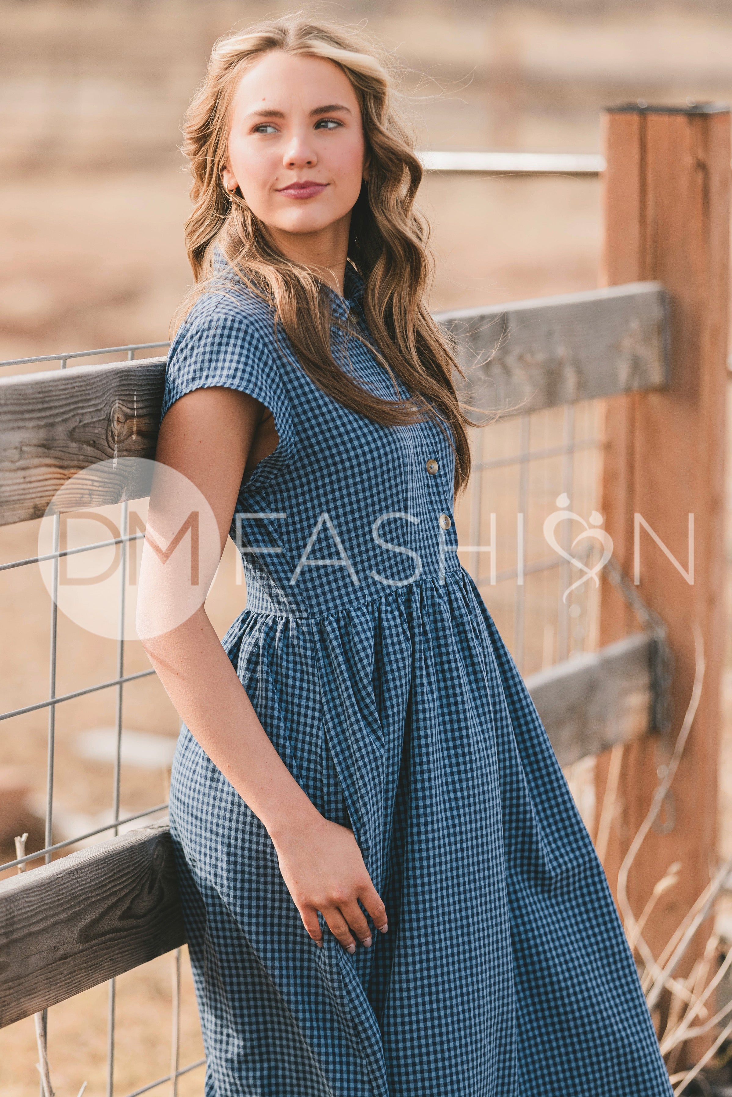 Sabrina Blue Dress - MCO - Nursing Friendly