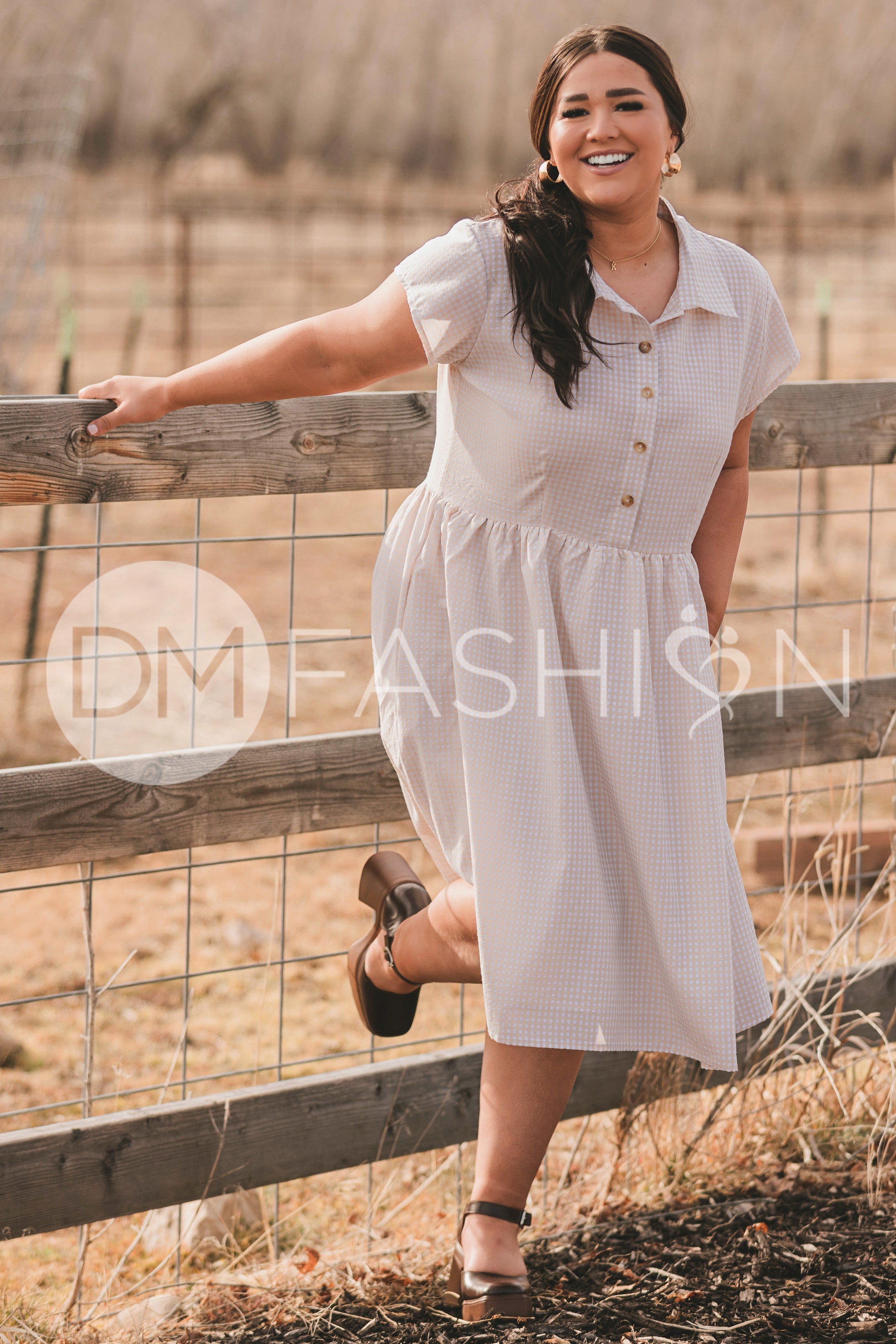 Sabrina Taupe Dress - MCO - Nursing Friendly