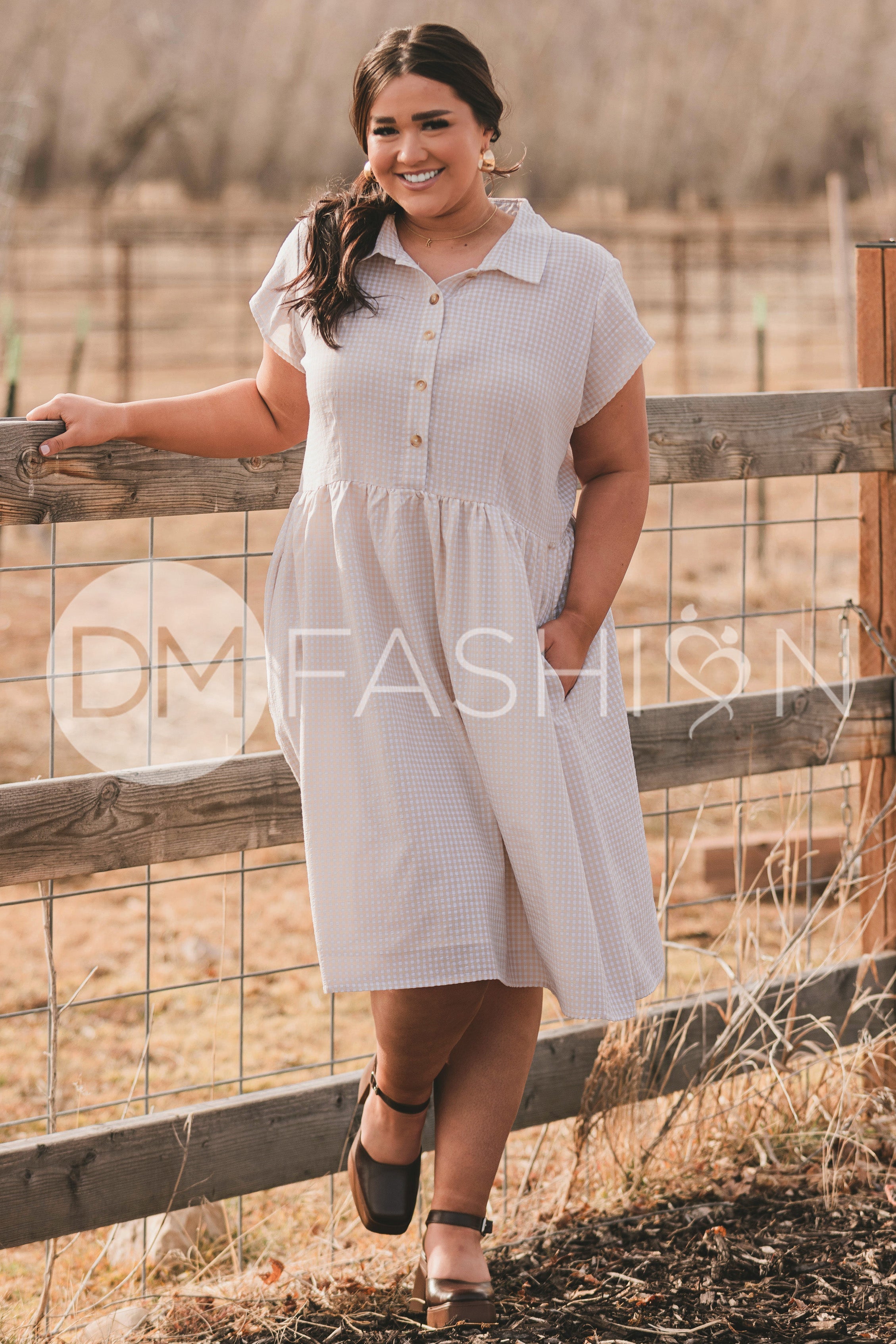 Sabrina Taupe Dress - MCO - Nursing Friendly