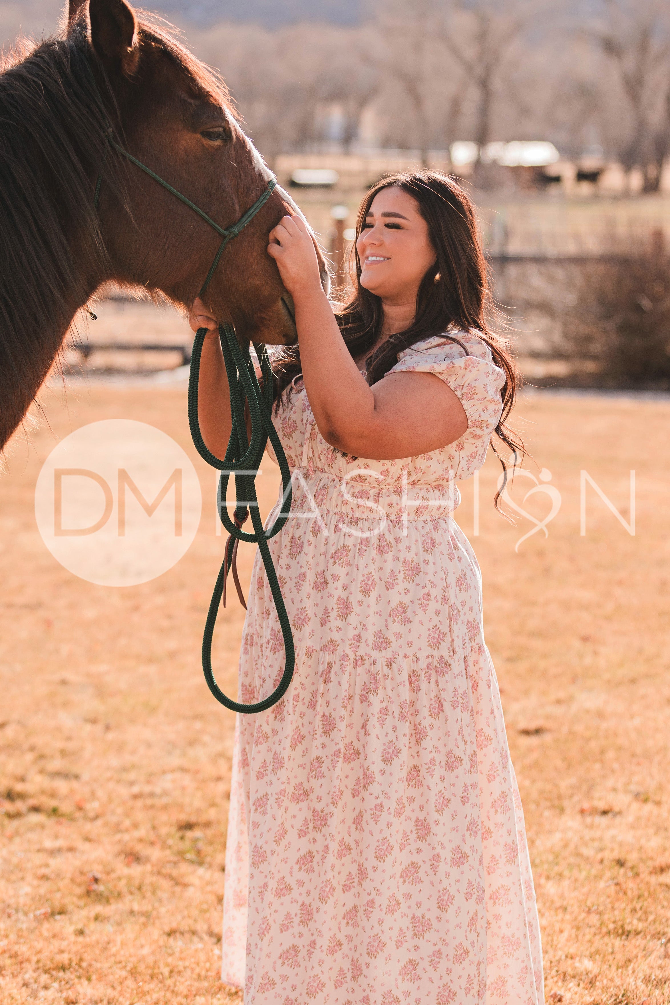 Clementine Pink Chateau Floral Dress - DM Exclusive - Maternity Friendly - Nursing Friendly - LOW STOCK