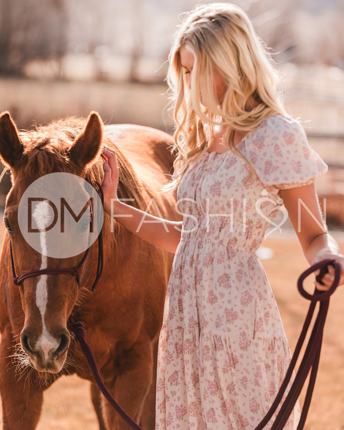 Clementine Pink Chateau Floral Dress - DM Exclusive - Maternity Friendly - Nursing Friendly - LOW STOCK