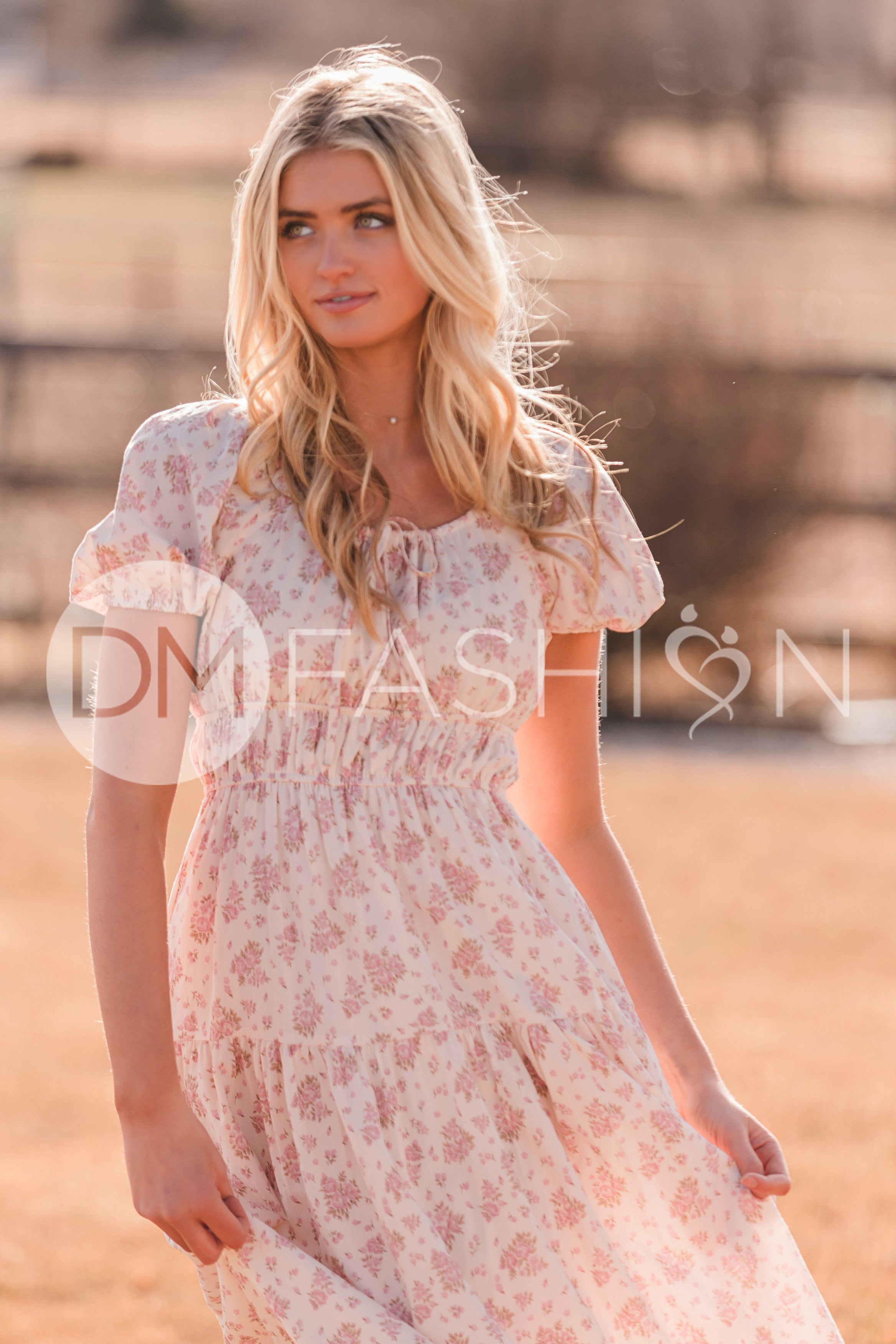 Clementine Pink Chateau Floral Dress - DM Exclusive - Maternity Friendly - Nursing Friendly - LOW STOCK