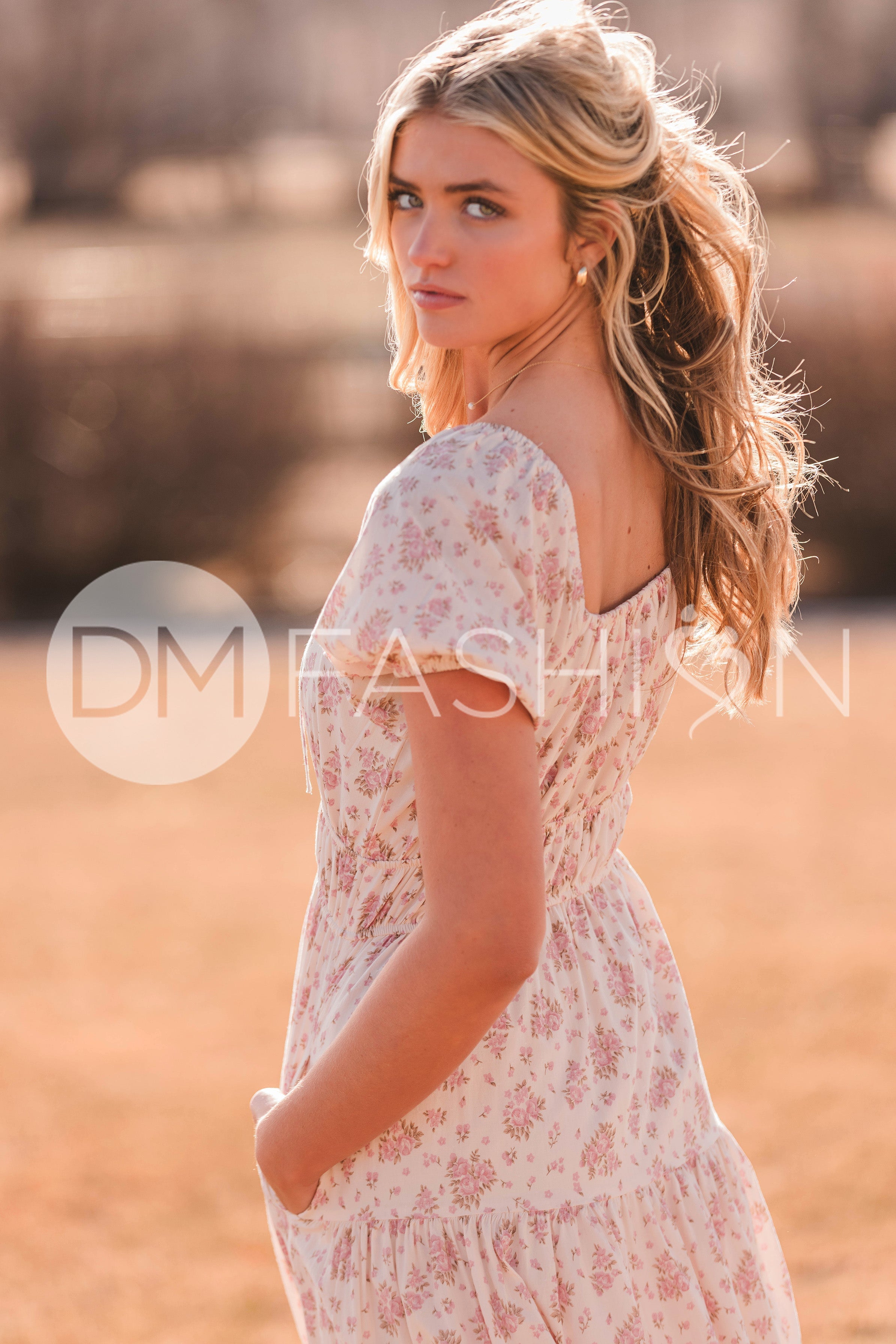 Clementine Pink Chateau Floral Dress - DM Exclusive - Maternity Friendly - Nursing Friendly - LOW STOCK