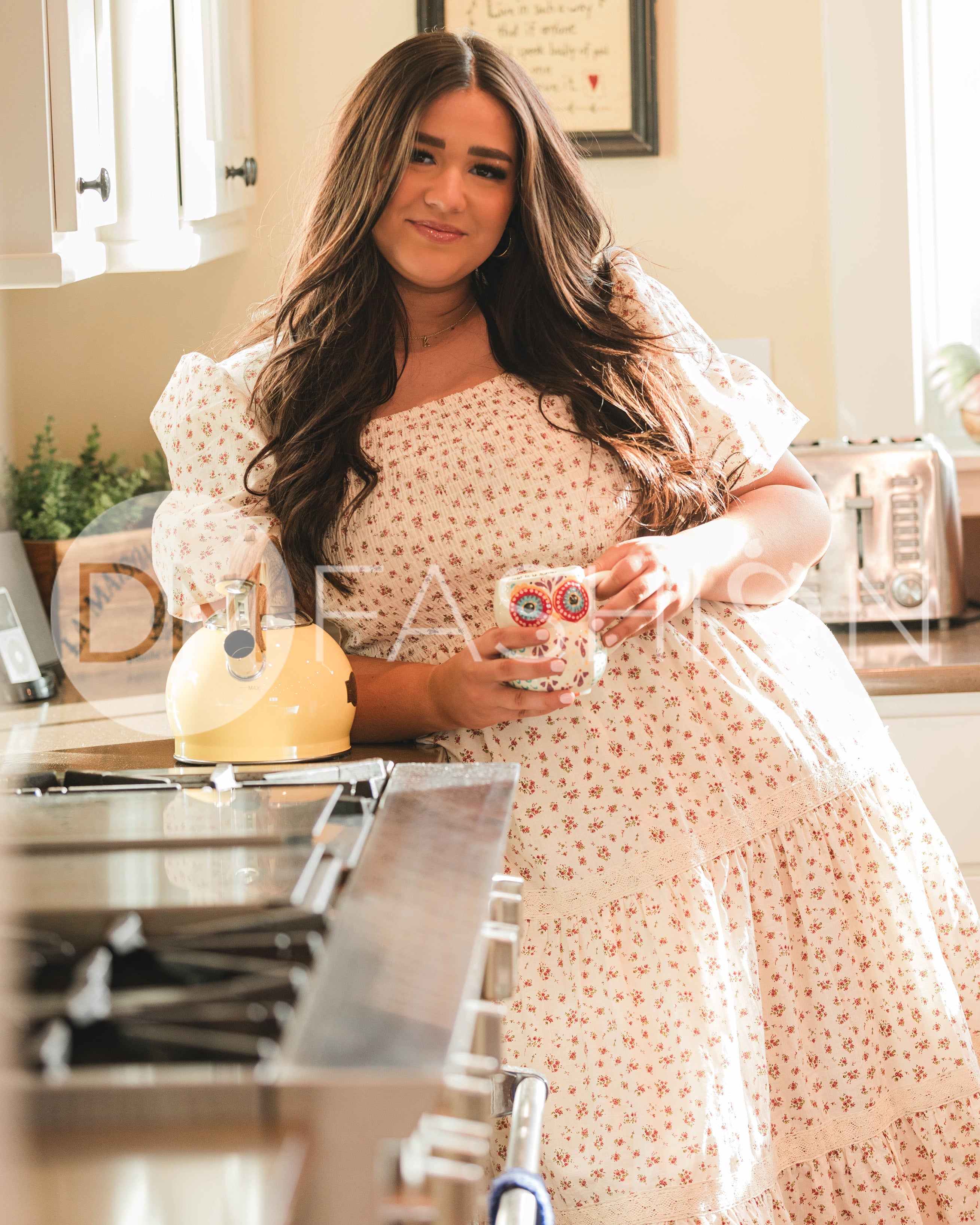 Florence Pink Meadow Midi Dress - DM Exclusive - Maternity Friendly - LOW STOCK