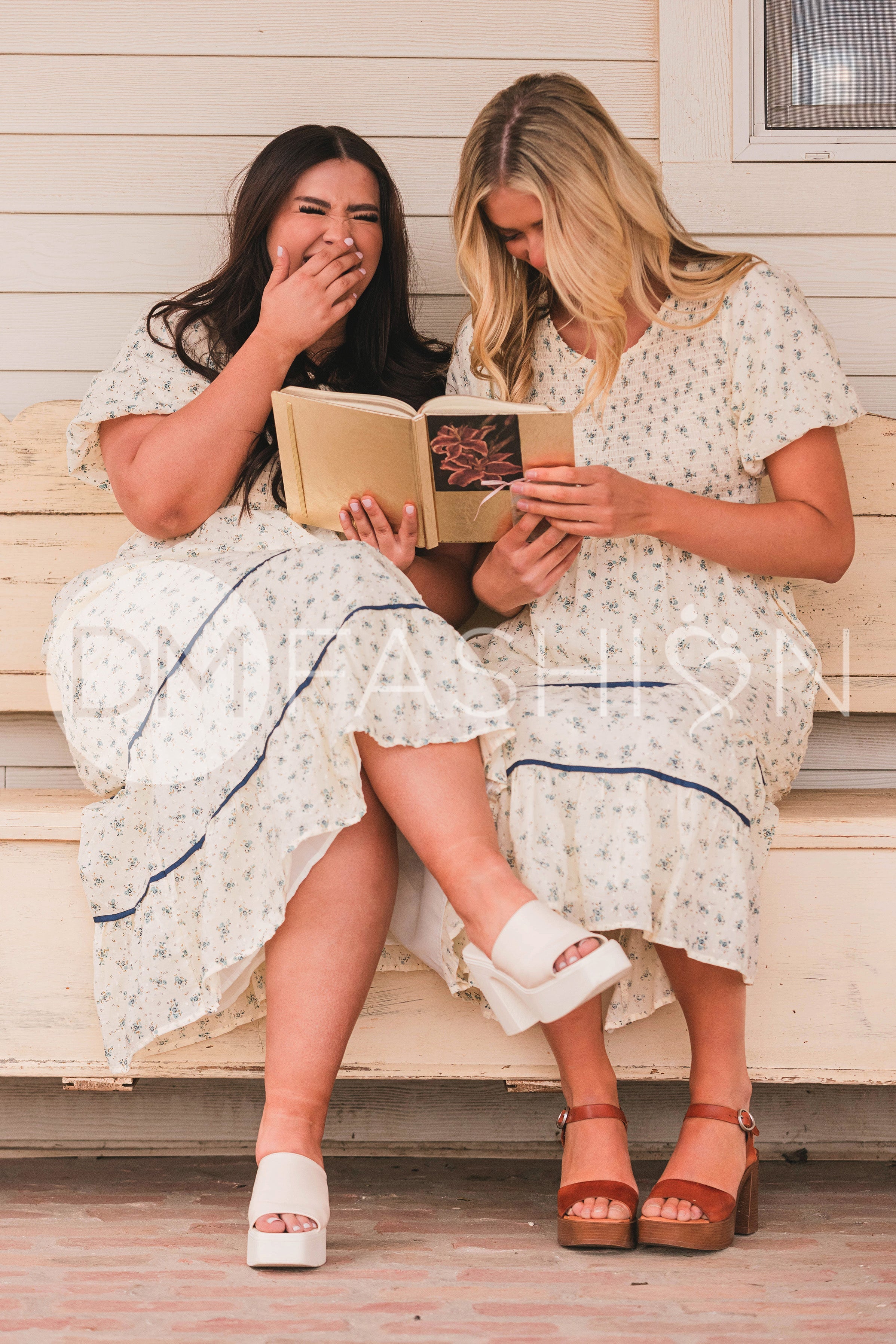 Annabelle Blue Orchard Dress - DM Exclusive -Maternity Friendly - Restocked