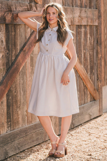 Sabrina Taupe Dress - MCO - Nursing Friendly