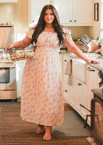 Clementine Pink Chateau Floral Dress - DM Exclusive - Maternity Friendly - Nursing Friendly - LOW STOCK