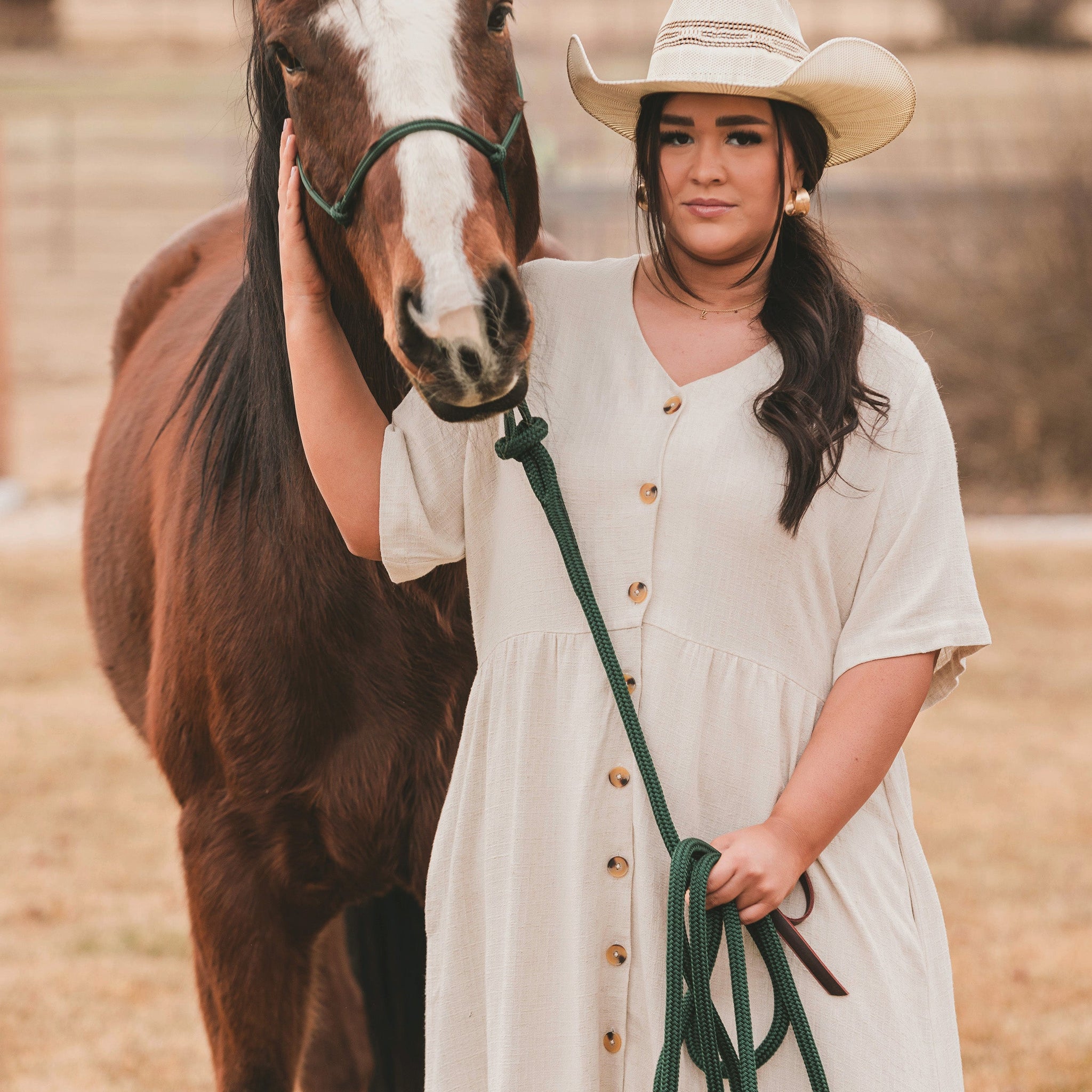 Robin Oatmeal Linen Dress - DM Exclusive - Maternity Friendly - Nursing Friendly