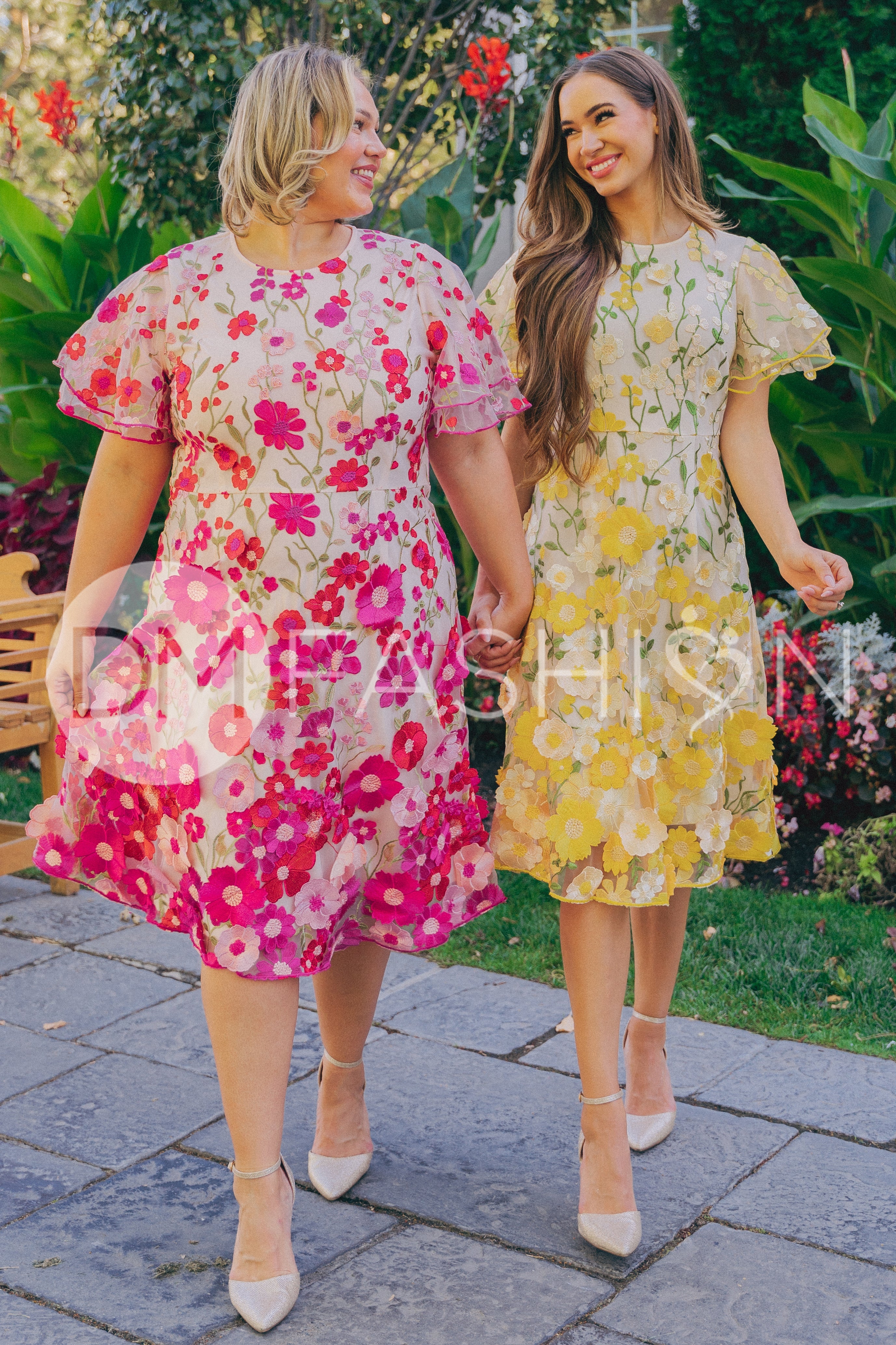 Lillian Duchess Hot Pink Floral Dress - DM Exclusive - LOW STOCK