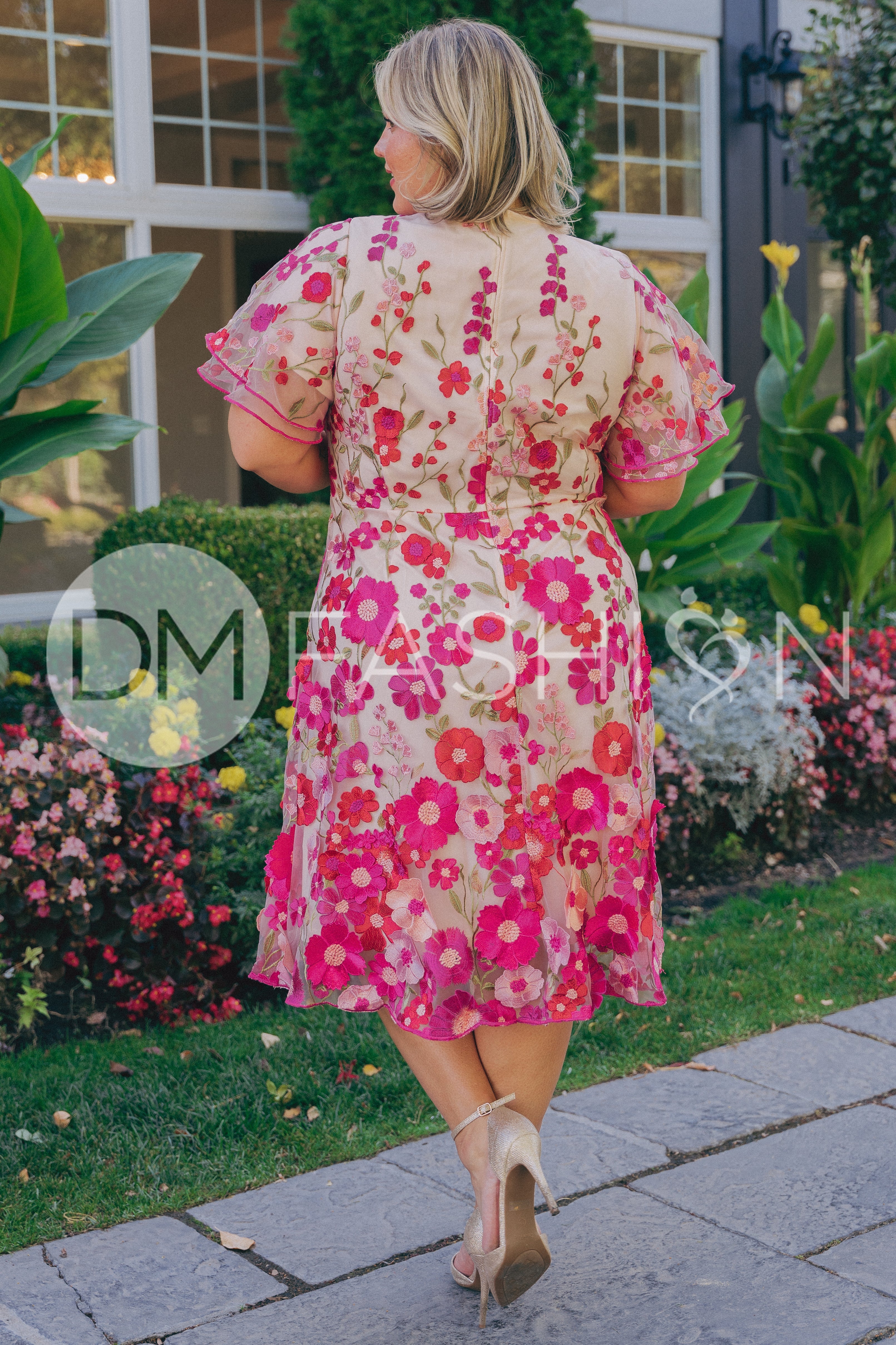 Lillian Duchess Hot Pink Floral Dress - DM Exclusive - LOW STOCK