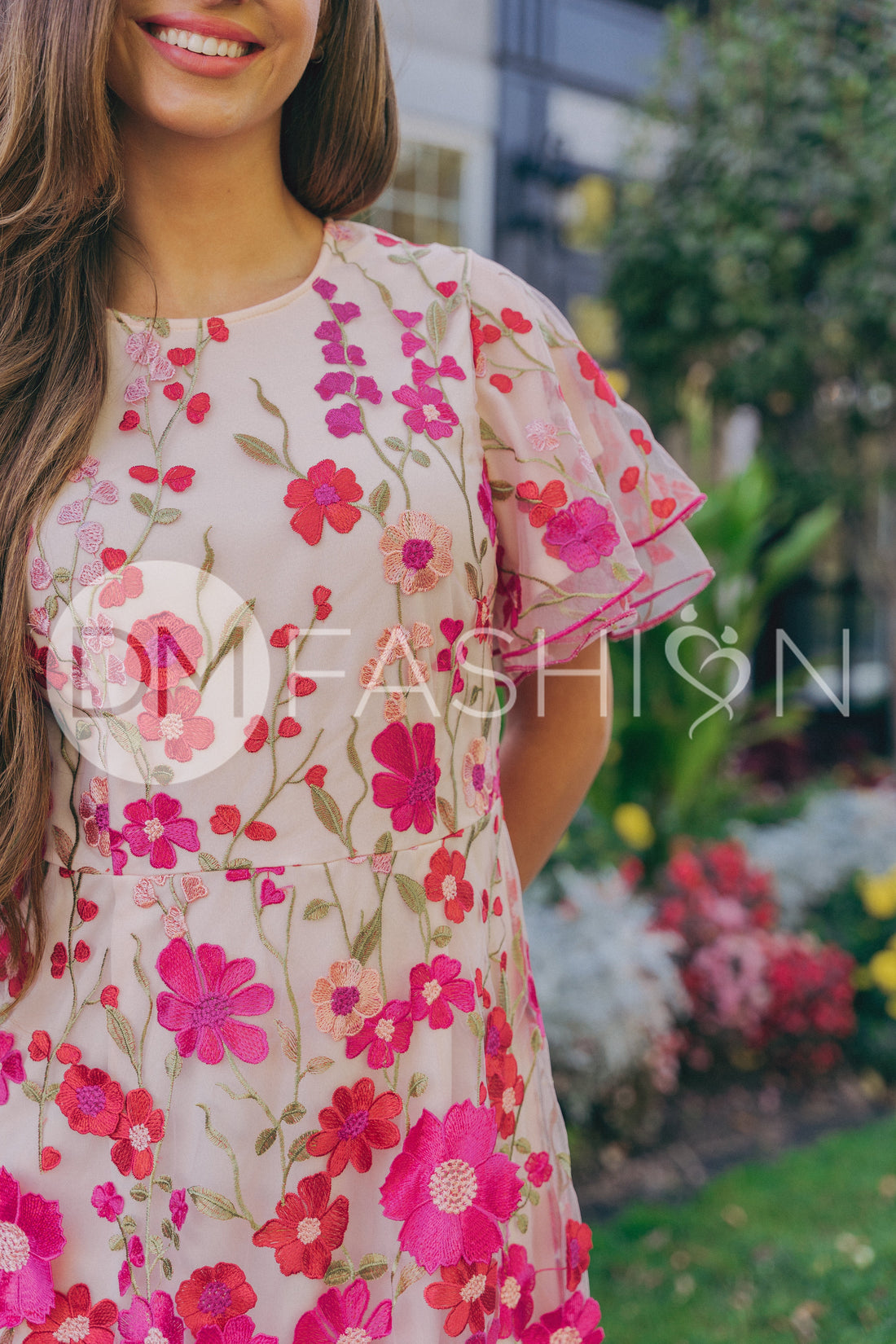 Lillian Duchess Hot Pink Floral Dress - DM Exclusive - LOW STOCK