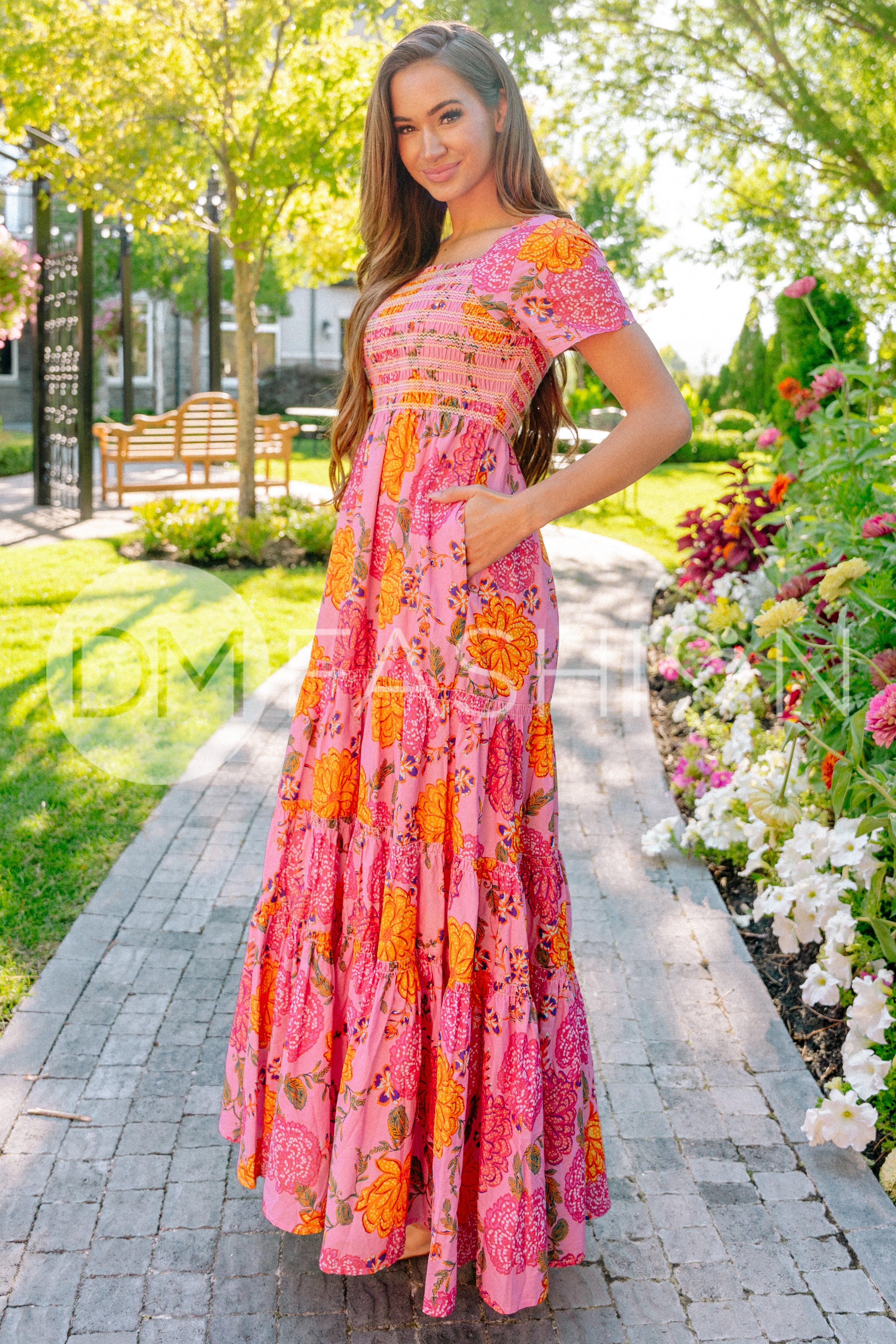 Jaelyn Pink Floral - DM Exclusive - Maternity Friendly - Restocked - LOW STOCK