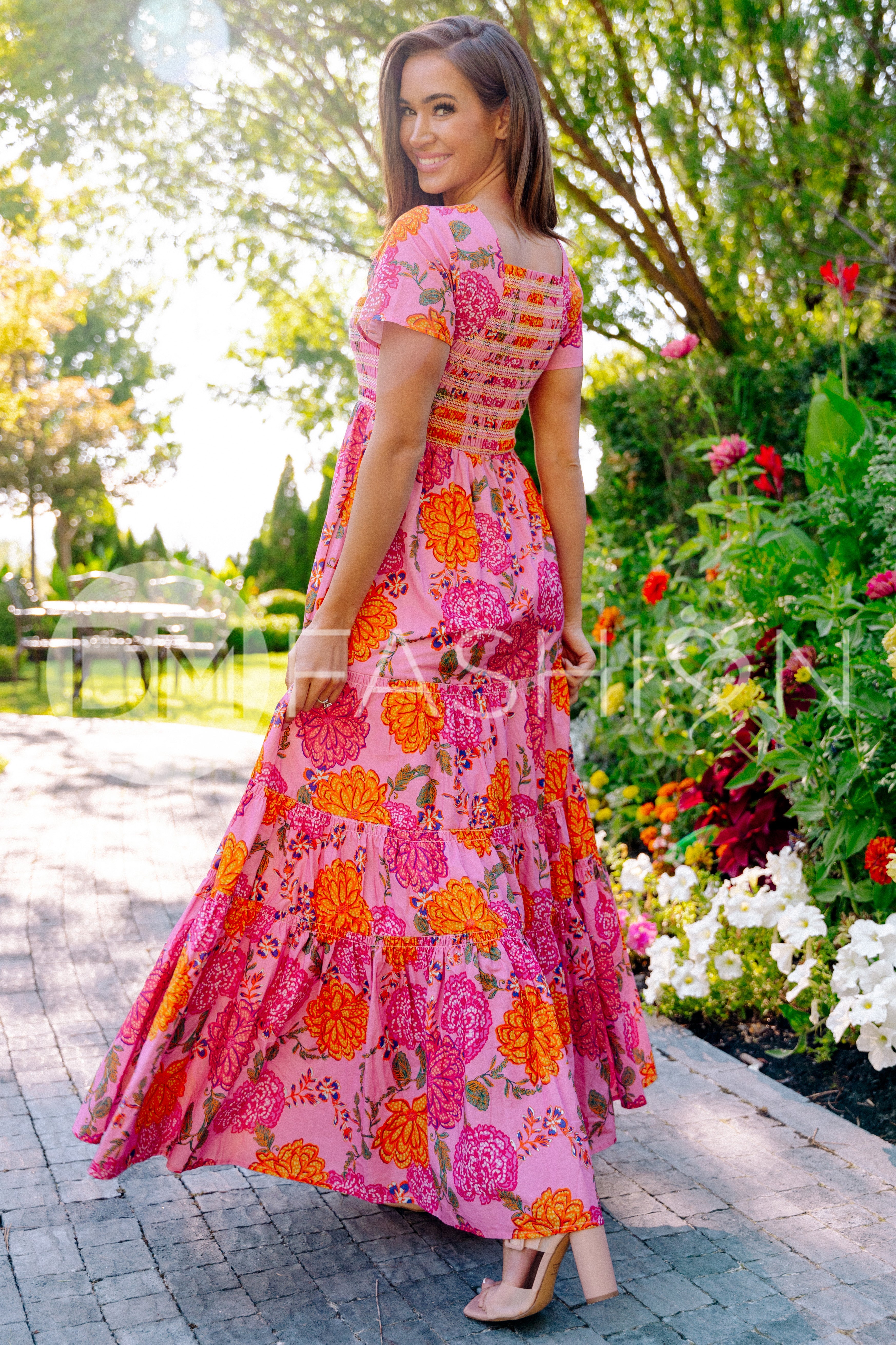 Jaelyn Pink Floral - DM Exclusive - Maternity Friendly - Restocked - LOW STOCK