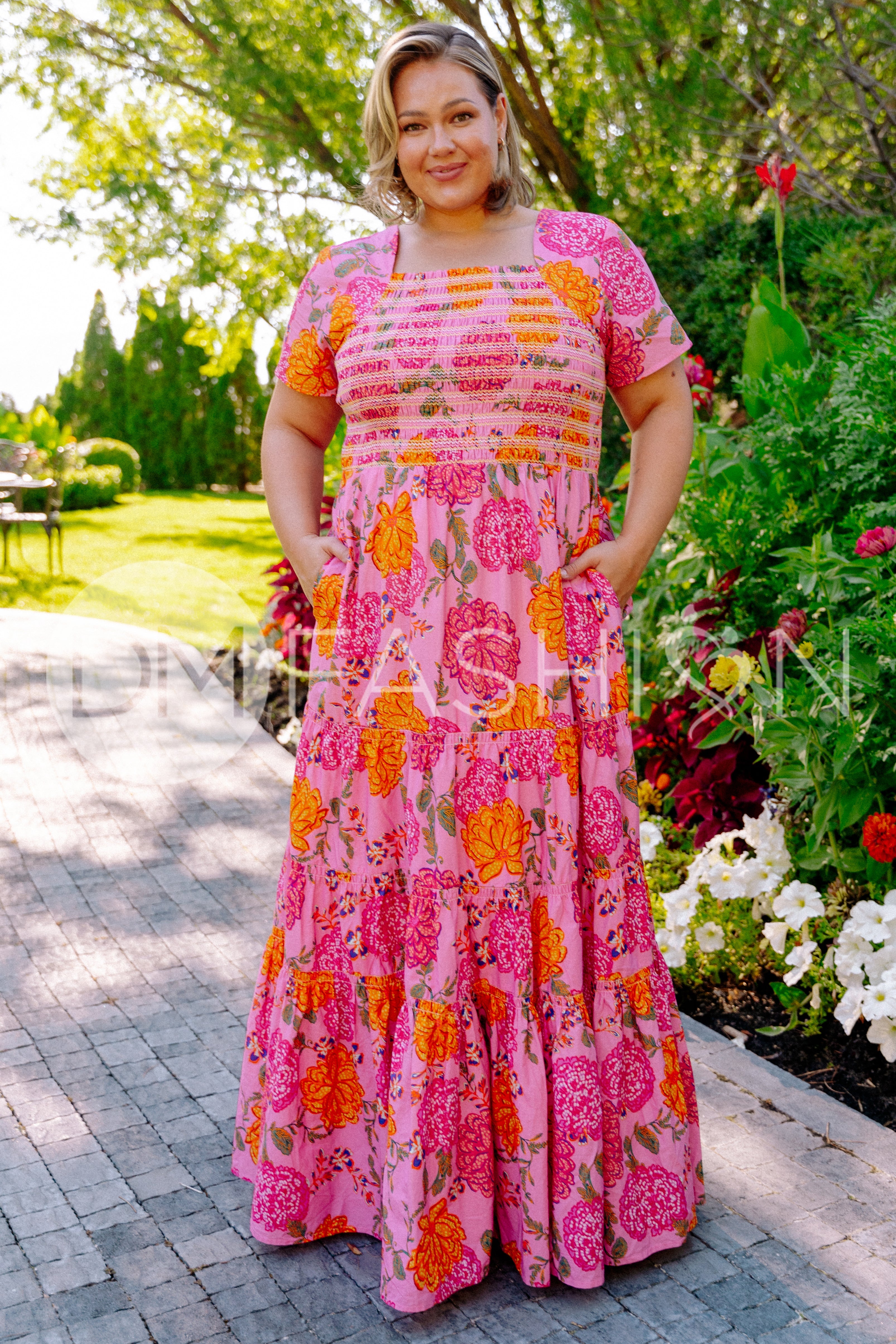 Jaelyn Pink Floral - DM Exclusive - Maternity Friendly - Restocked - LOW STOCK