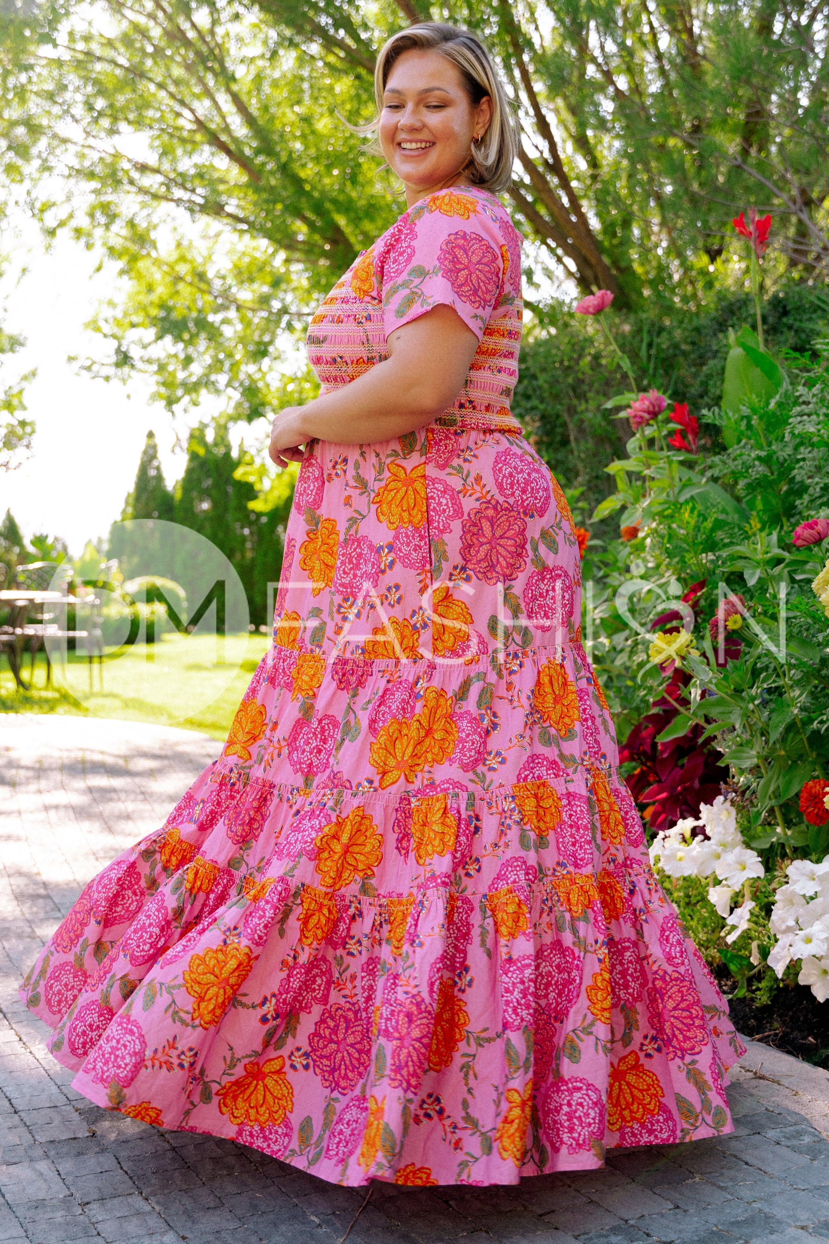Jaelyn Pink Floral - DM Exclusive - Maternity Friendly - Restocked - LOW STOCK