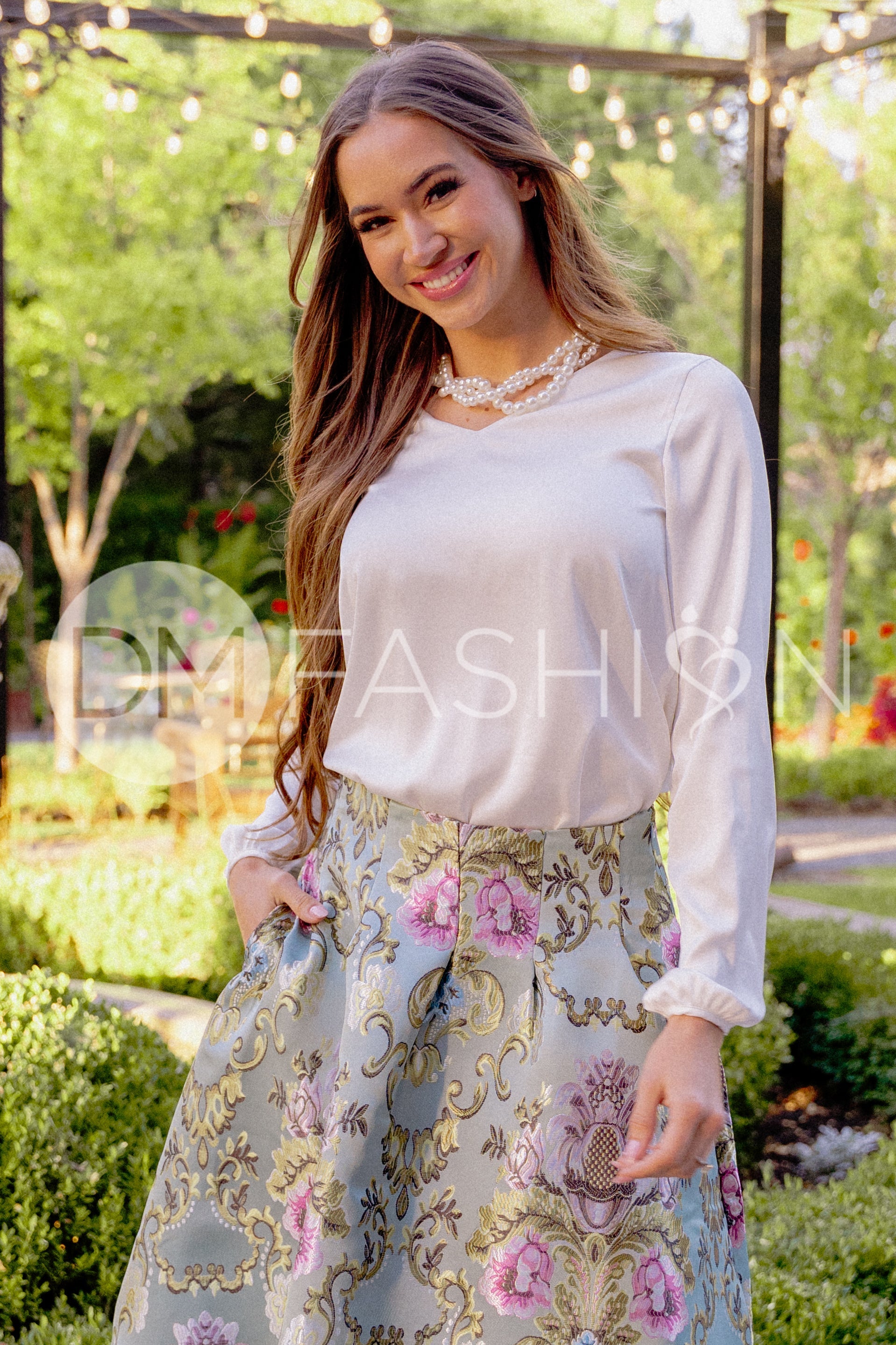 Up Town Blouse - Pearl White - DM Exclusive