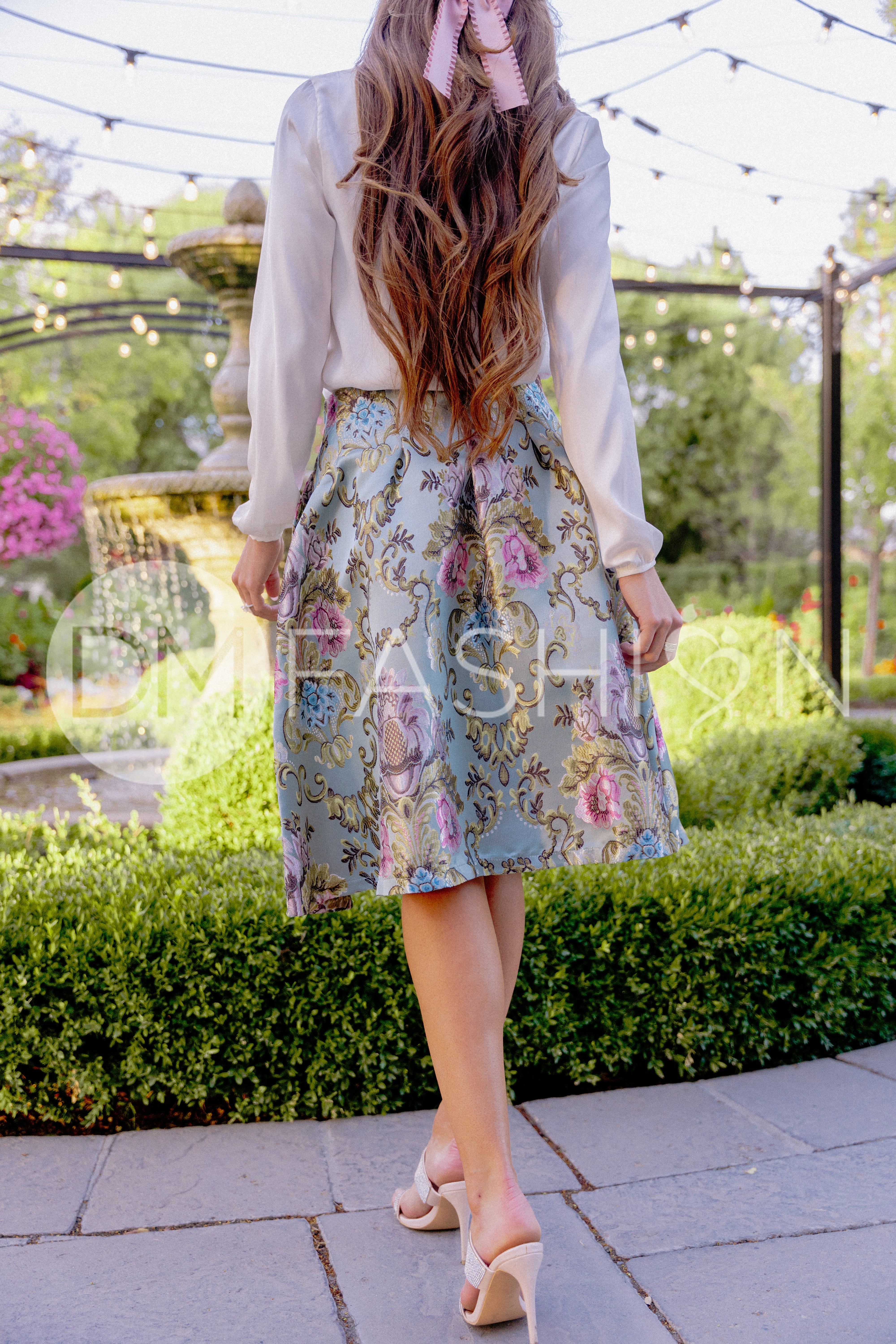Tea Party Skirt - Blue Steel - DM Exclusive