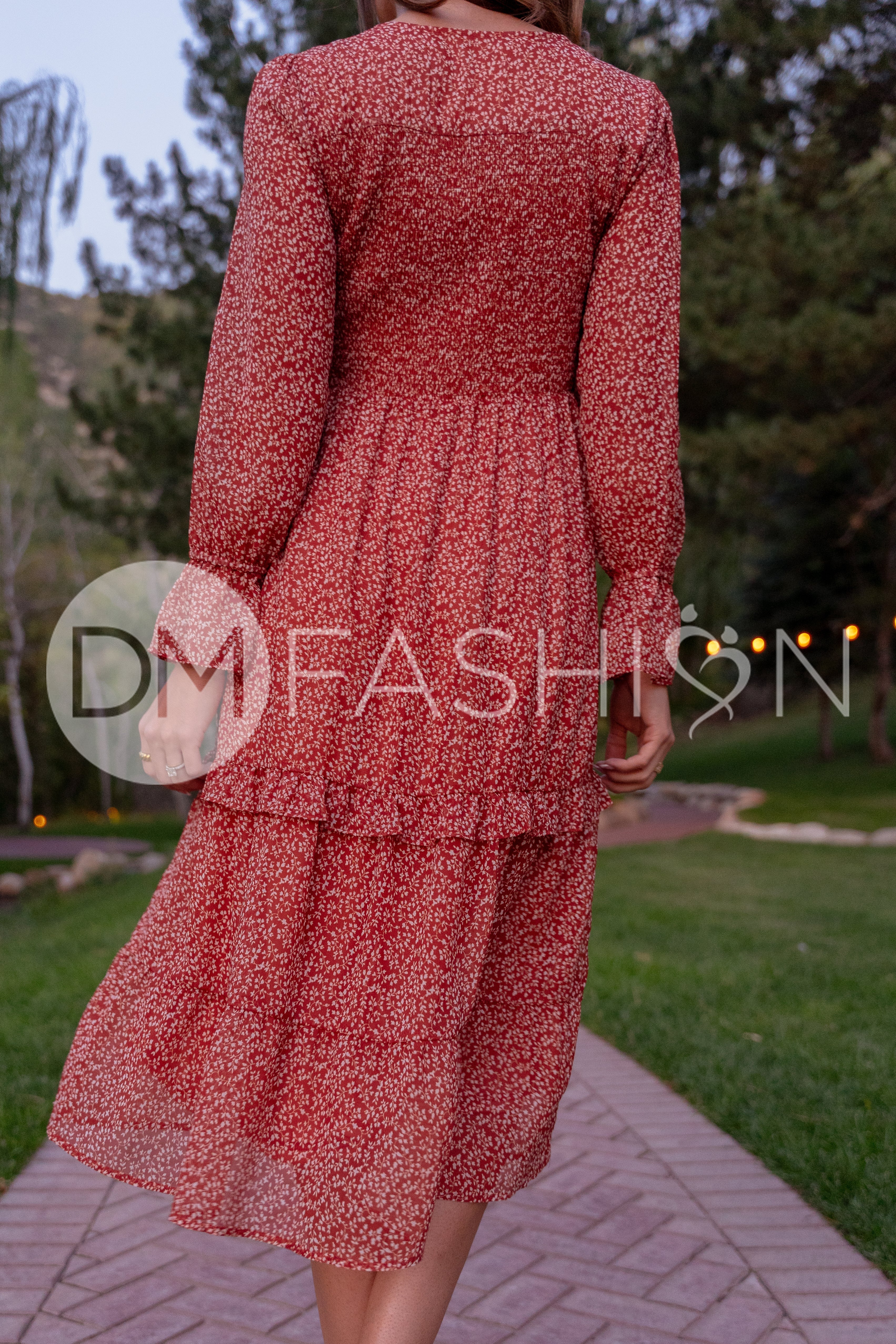 Kennedy Rust Floral Dress - DM Exclusive - Maternity & Nursing Friendly -  Restocked