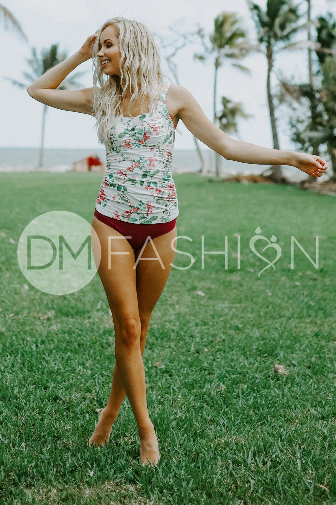 Sweetheart Ruched Tankini Top - Dahlila Rose - FINAL SALE - LOW STOCK