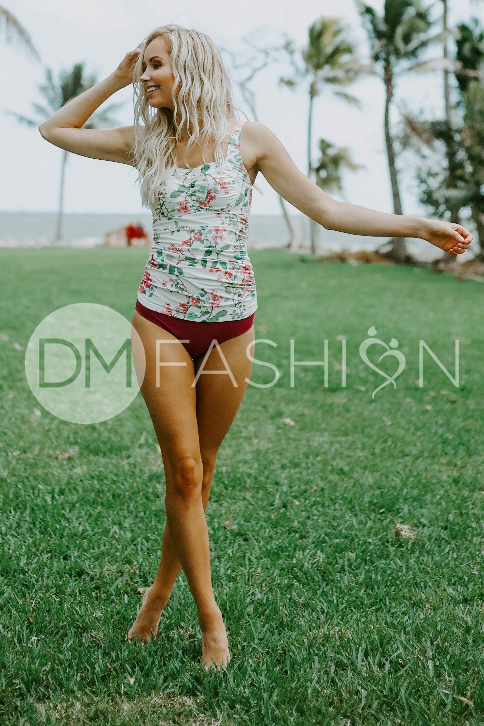 Sweetheart Ruched Tankini Top - Dahlila Rose - FINAL SALE - LOW STOCK