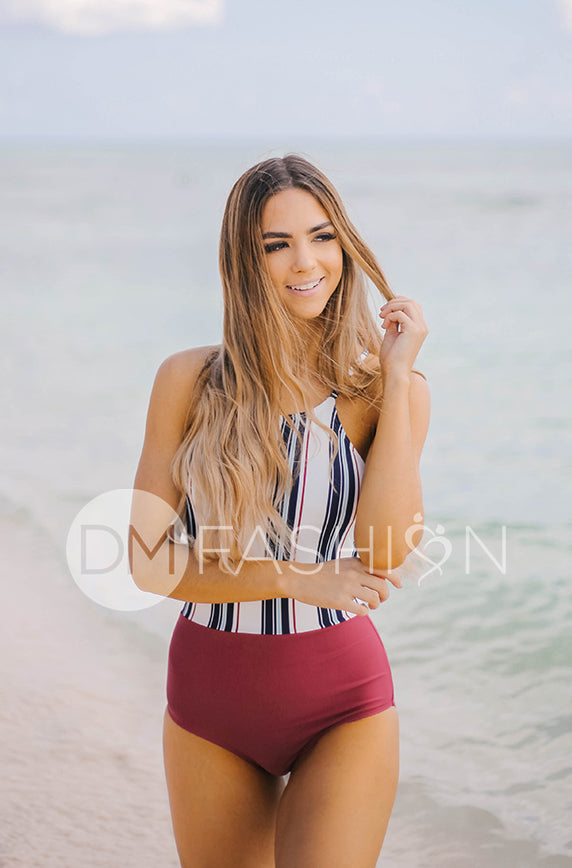 Sailor Back One Piece - American Stripes - FINAL SALE