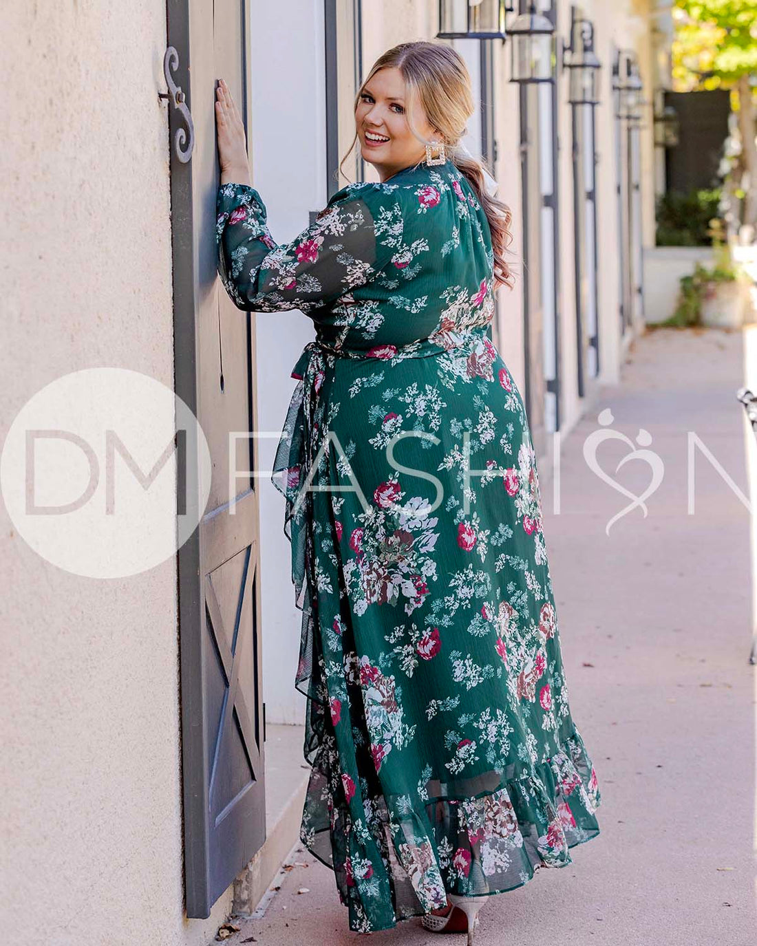 Melanee Pine Floral Wrap Dress - DM Exclusive - Maternity Friendly - Nursing Friendly - Restocked
