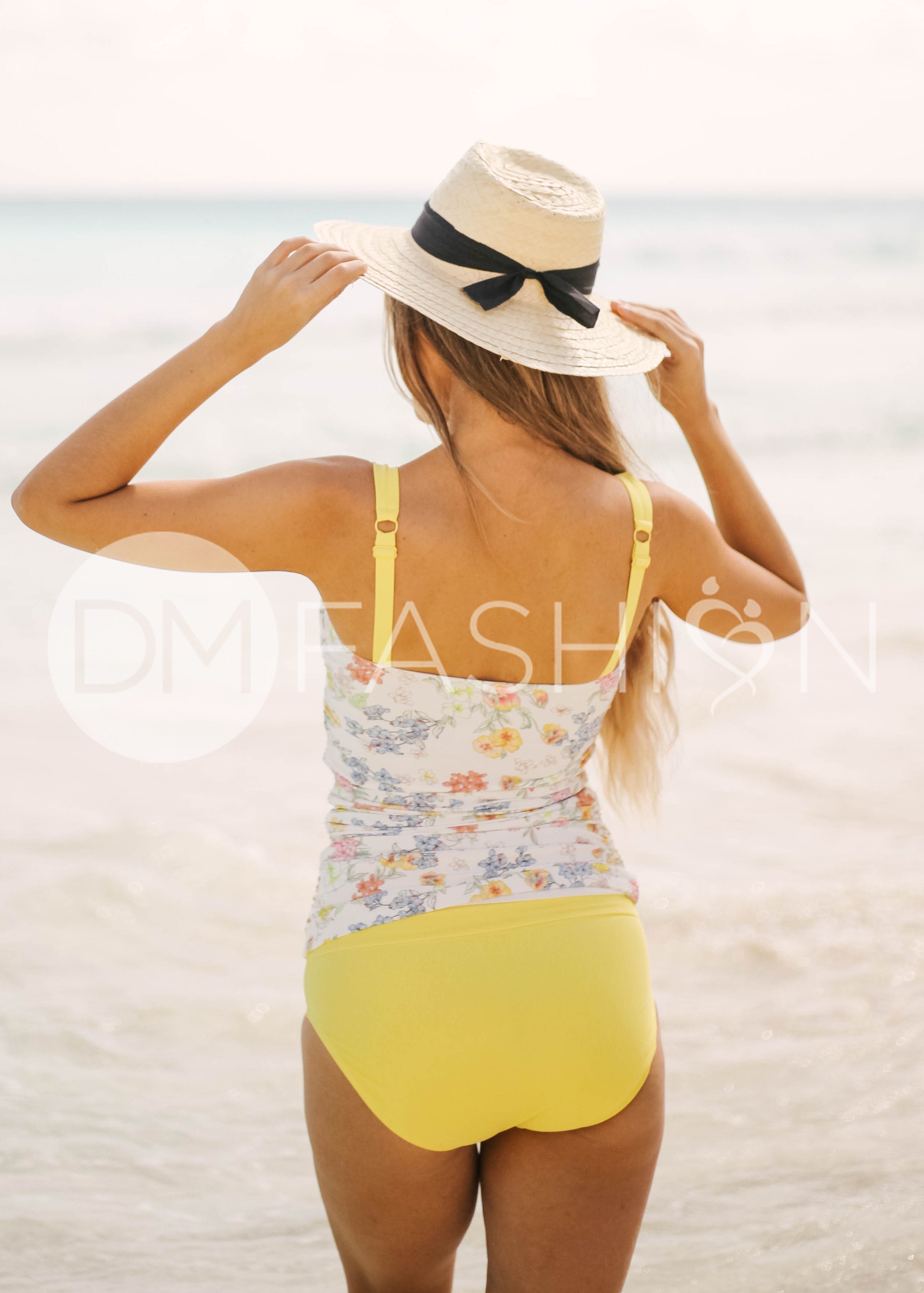 Ruched Square Tankini Top - Victorian Garden - FINAL SALE - LOW STOCK