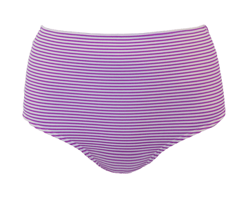 High Waist Bottom - Purple Stripe - FINAL SALE