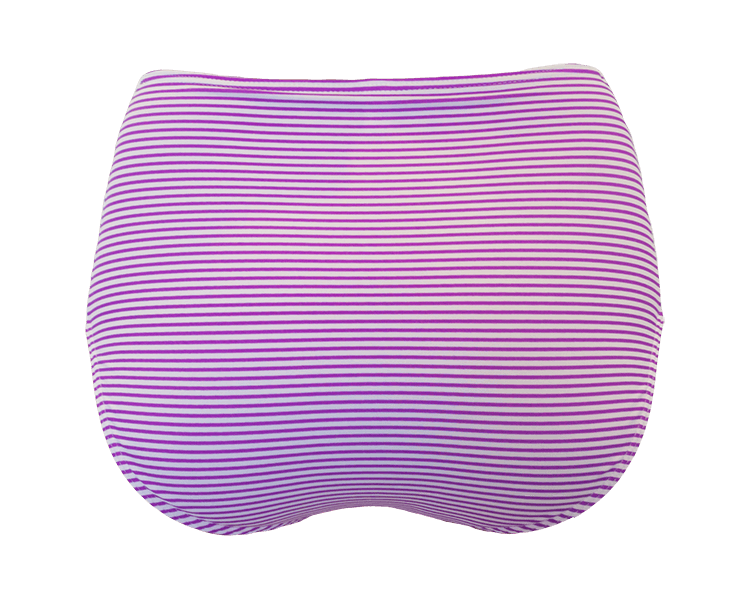 High Waist Bottom - Purple Stripe - FINAL SALE