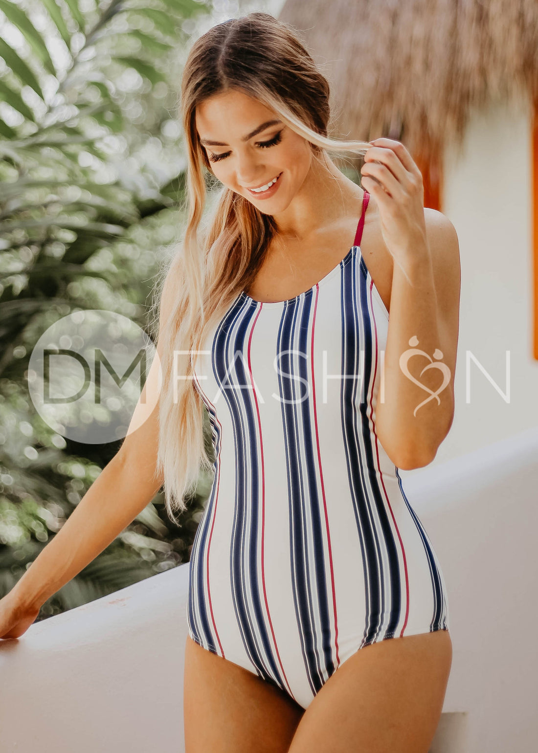 Lace Up One Piece - American Stripes - FINAL SALE - LOW STOCK